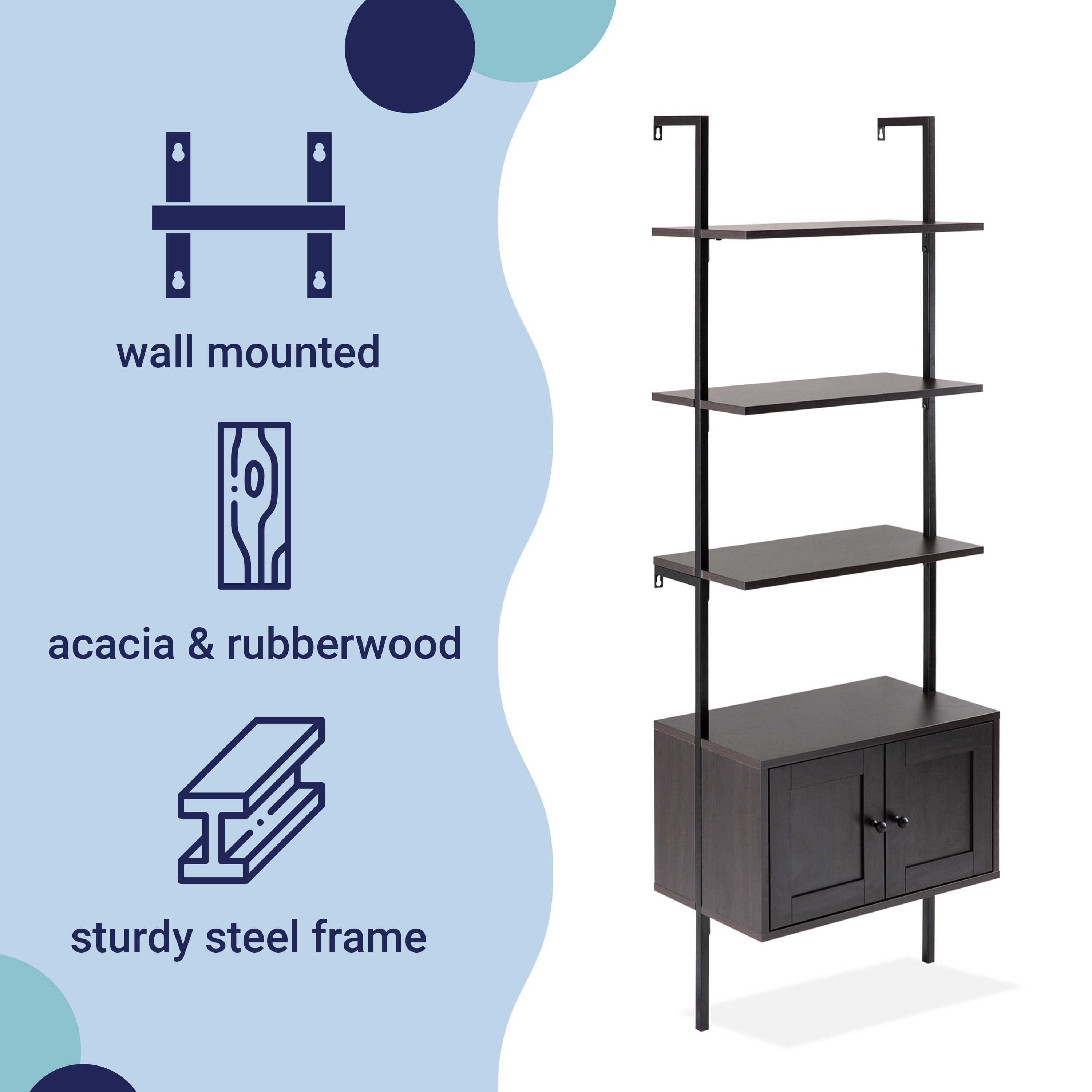 happimess MSH1002A Wall-Mounted-Shelving - View #3