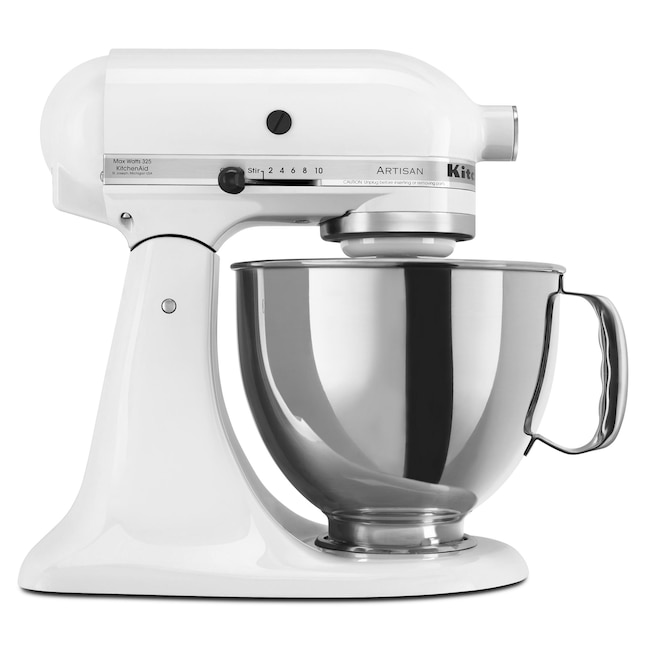 dienblad tapijt Overblijvend KitchenAid Artisan 5-Quart 10-Speed White Residential Stand Mixer in the  Stand Mixers department at Lowes.com