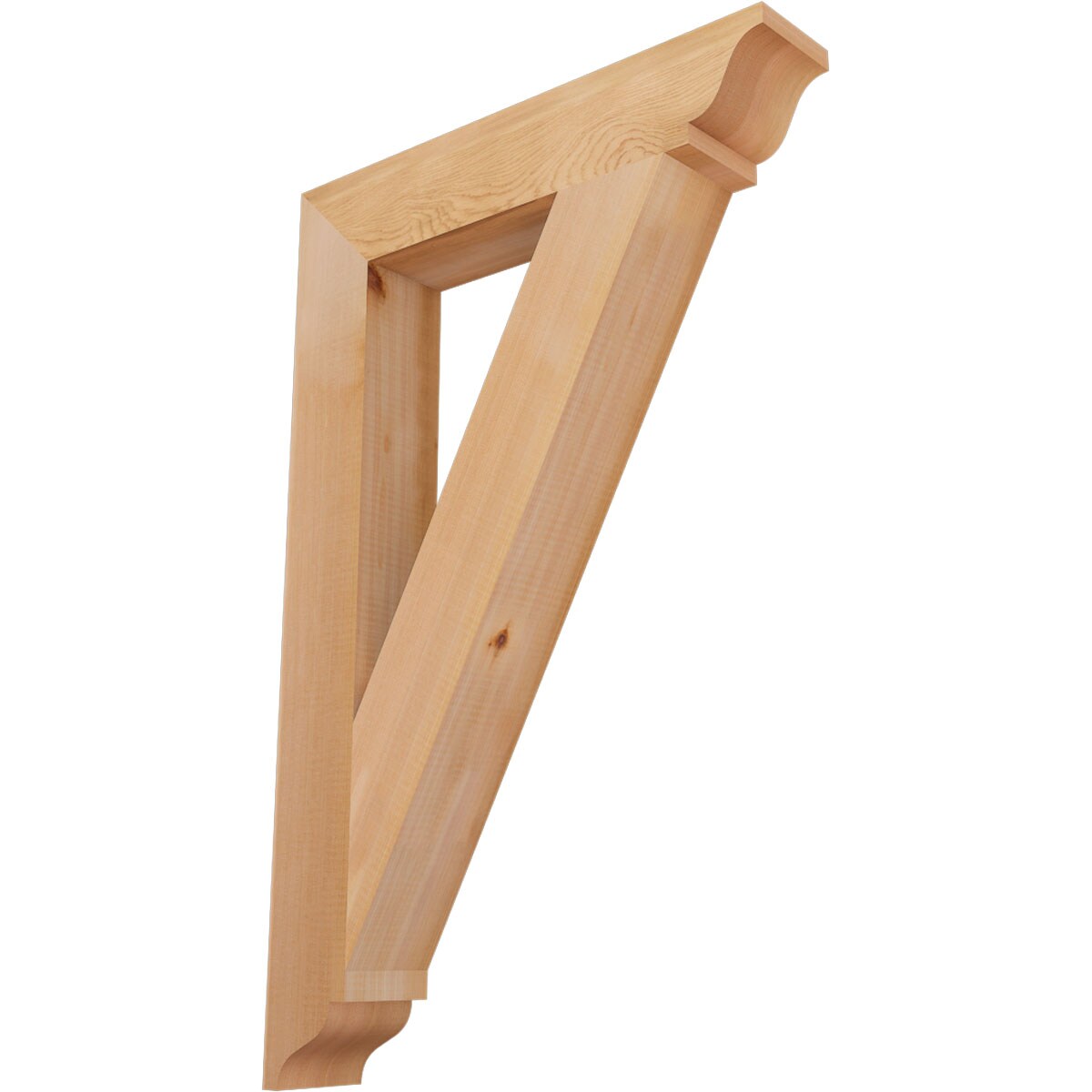 Ekena Millwork BKT04X22X34TRA01SWR Traditional traditional smooth 3-1/2-in x 22-in x 34-in Western red cedar Brown Wood Standard bracket