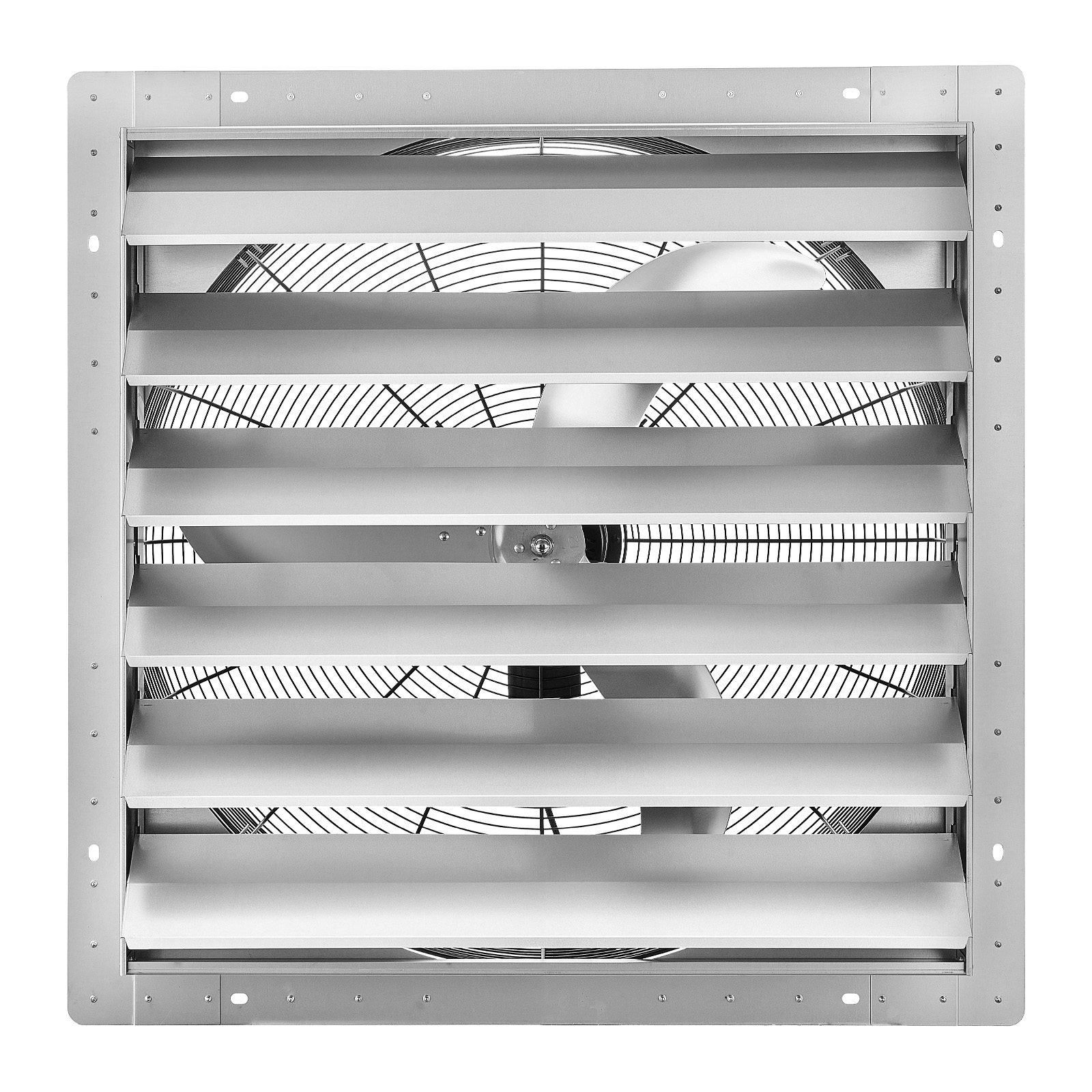 VEVOR 30 Inch Shutter Exhaust Fan Wall Mounted Automatic Louvers Silver Sturdy Steel Housing Low Noise AC Motor 8099 CFM Ventilation and Cooling for Attic Garage Barn Greenhouse Workshop