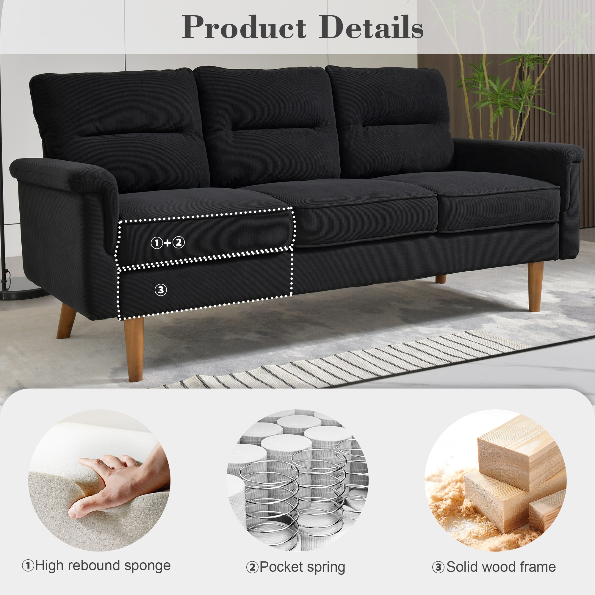 weaxty HMBNYK550 Sofas-Loveseats - View #3