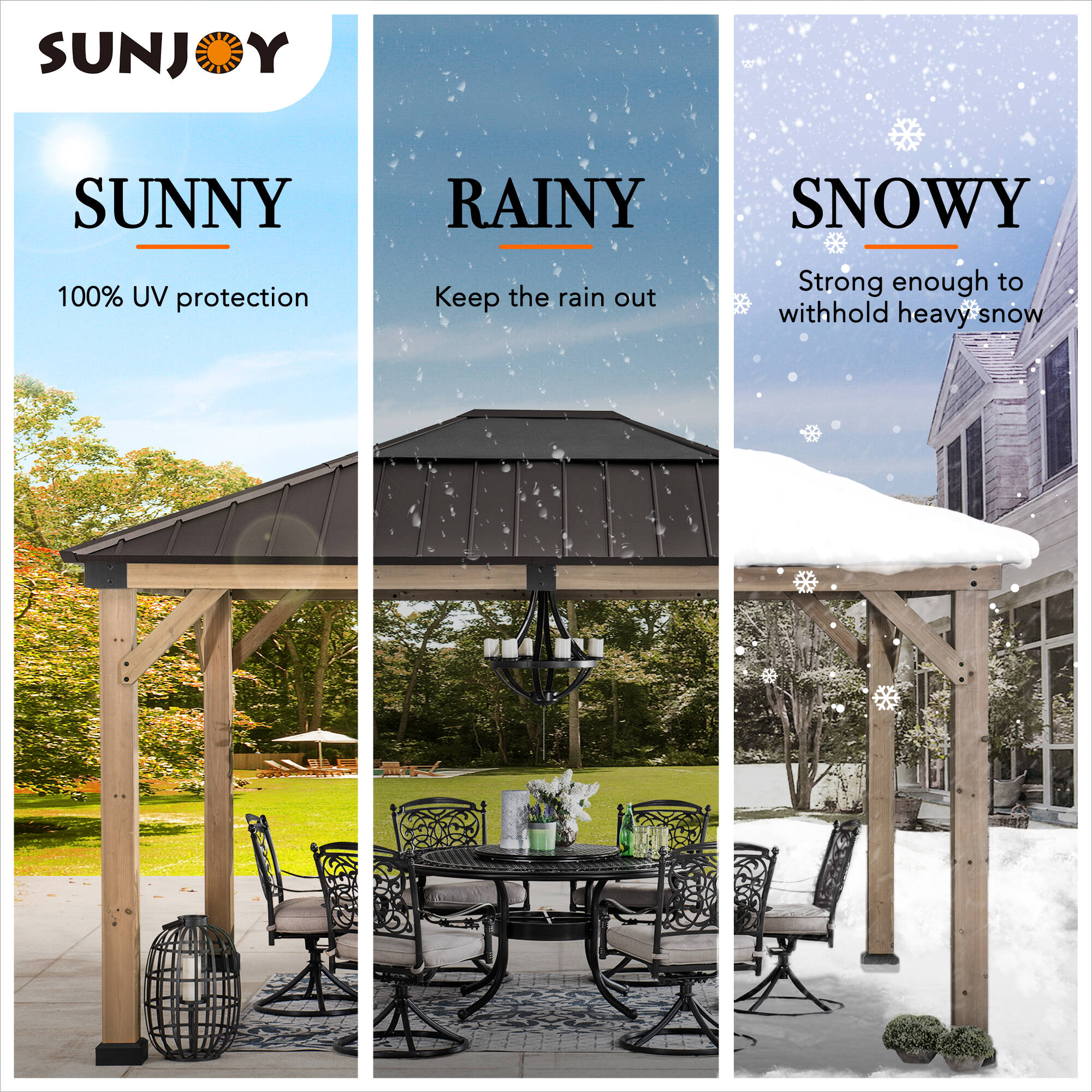 Sunjoy A102005804 Wood-Resin-Gazebos - View #2