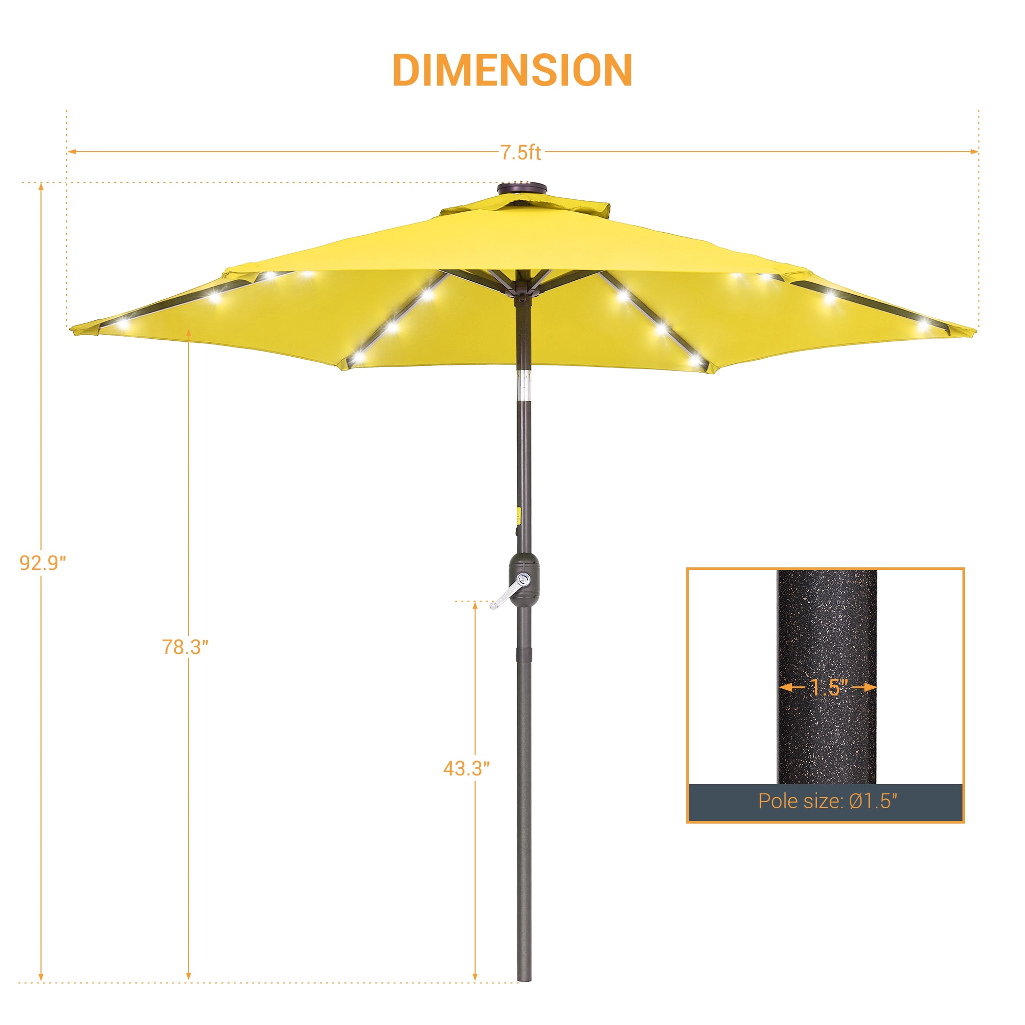 Sonkuki SD-TJLED75WT Umbrellas-2 - View #8