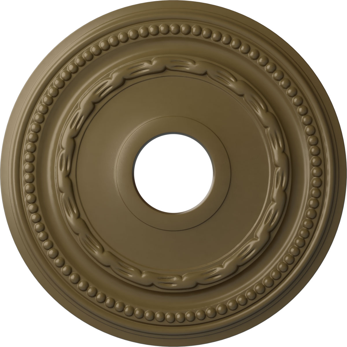Ekena Millwork CM15FEMMF Federal 15.375-in W x 15.375-in L Painted Mississippi Mud Polyurethane Whole Ceiling Medallion