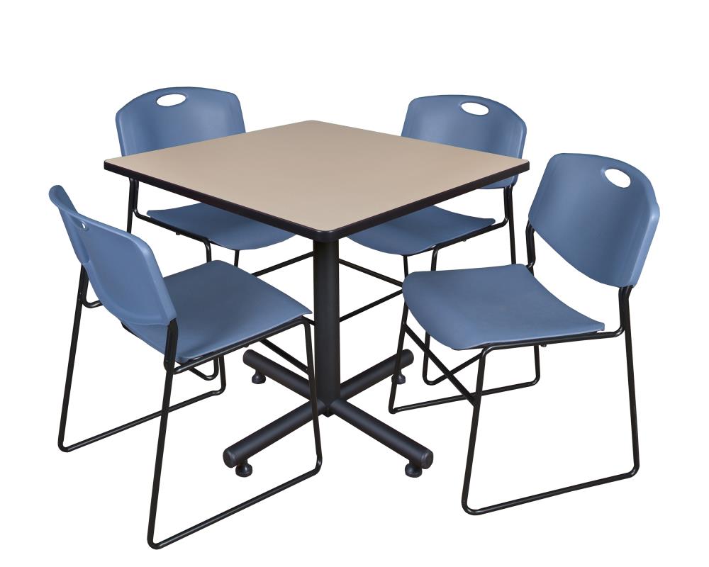 Regency TKB4242BE44BE Breakroom Off-white 4-Person Training Table (42-in W x 29-in H)