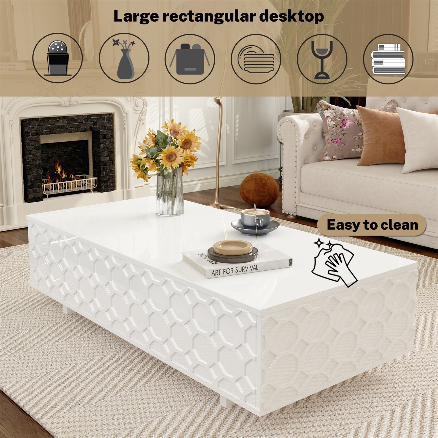Mondawe MO-CF1-WH Coffee-Tables - View #3