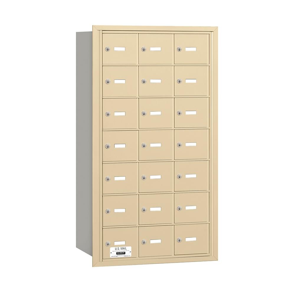 SALSBURY INDUSTRIES 3621SRP Recessed Mount Brown Metal Extra Large Lockable Cluster Mailbox