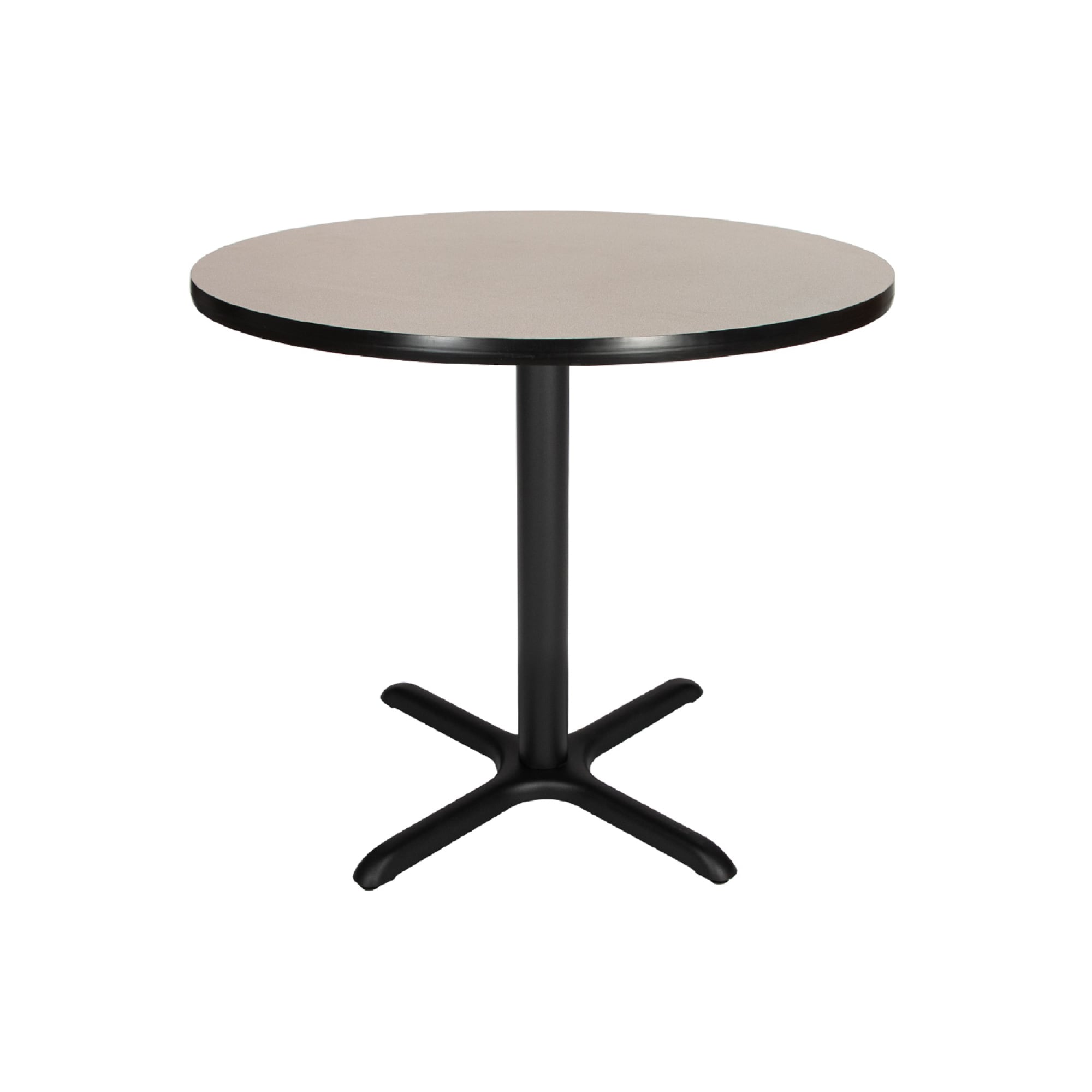 Hampden Furnishings HMDCGRD36XDGY Bennet Grey Nebula Round Contemporary/Modern Dining Table, Wood with Grey Powder Coat Steel Pedestal Base 36-in L x 30-in H