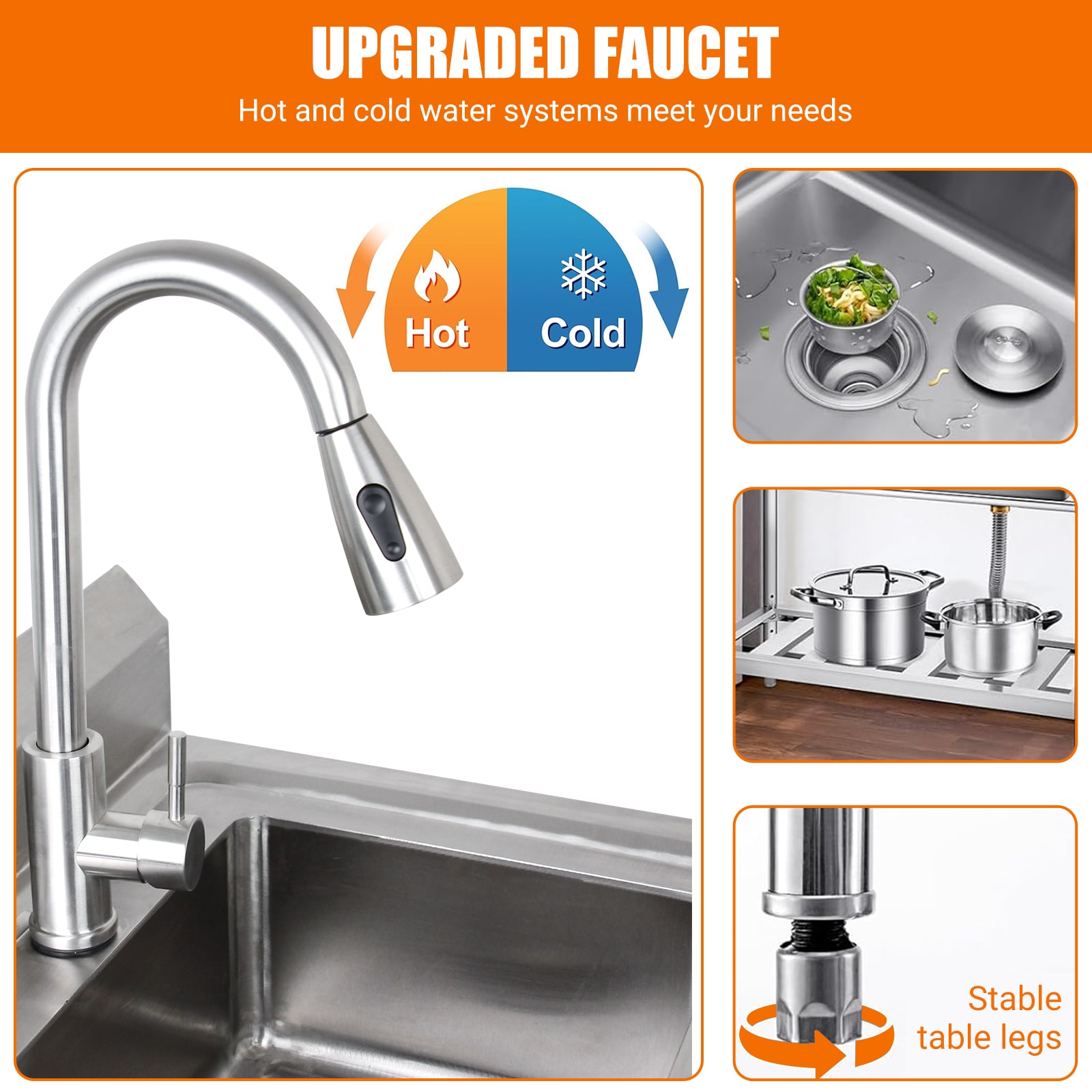 DEXSO CHU-H-WG-SDWC40SHN Laundry-Tubs-Utility-Sinks - View #5