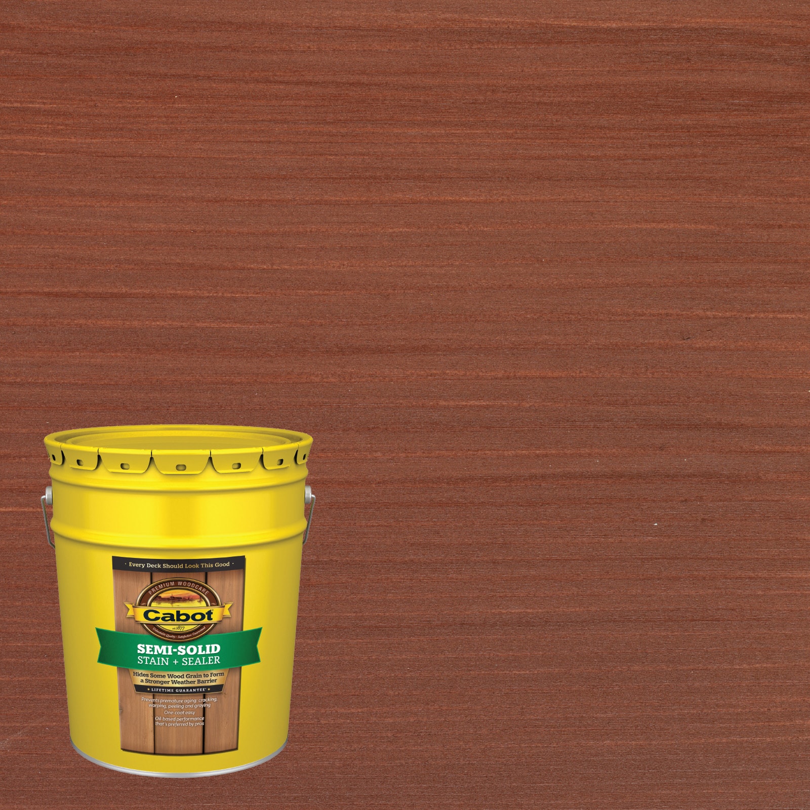 Cabot Mission Brown Semi-solid Exterior Wood Stain and Sealer (5-Gallon ...