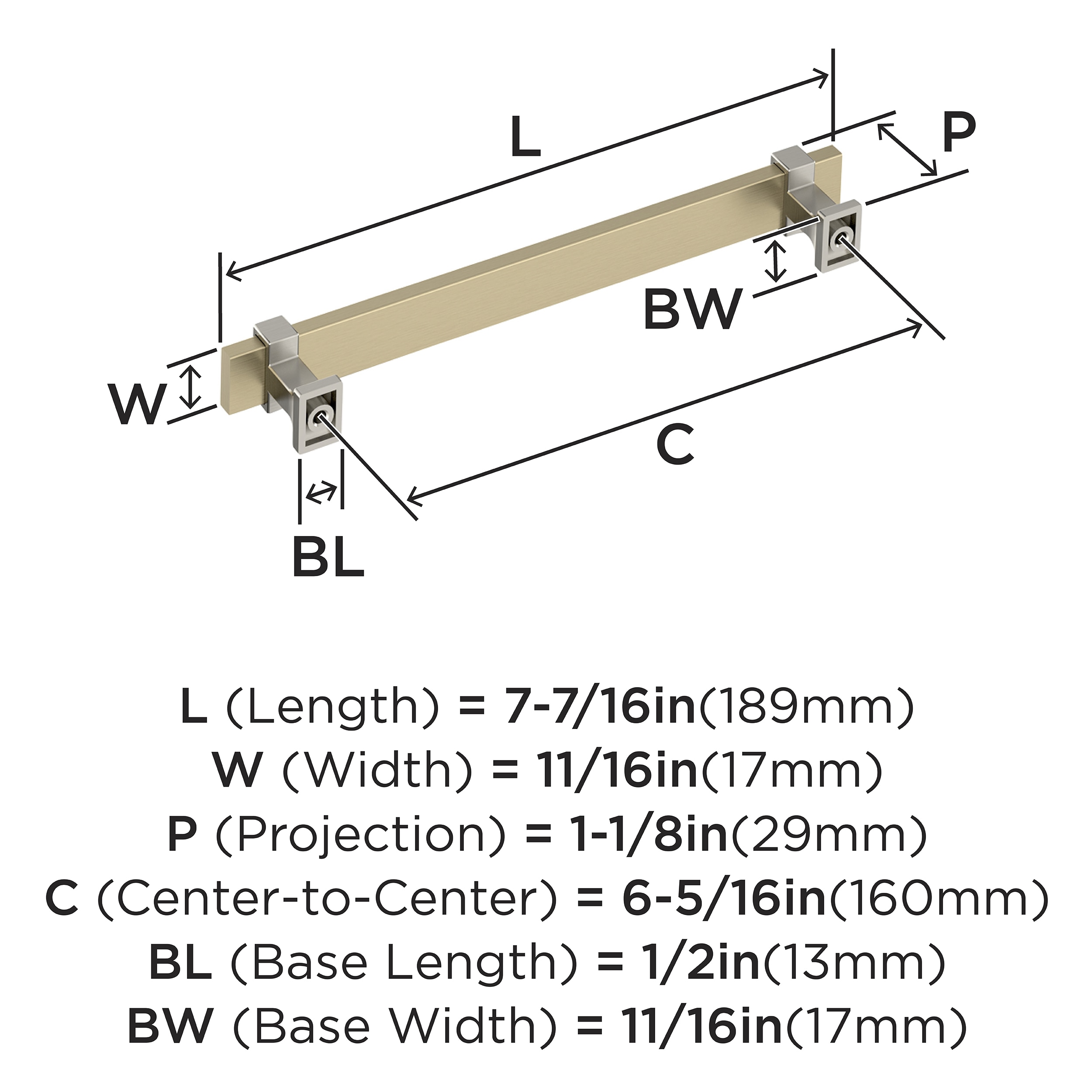 Amerock BP36683BBZG10 Cabinet-Pulls - View #4