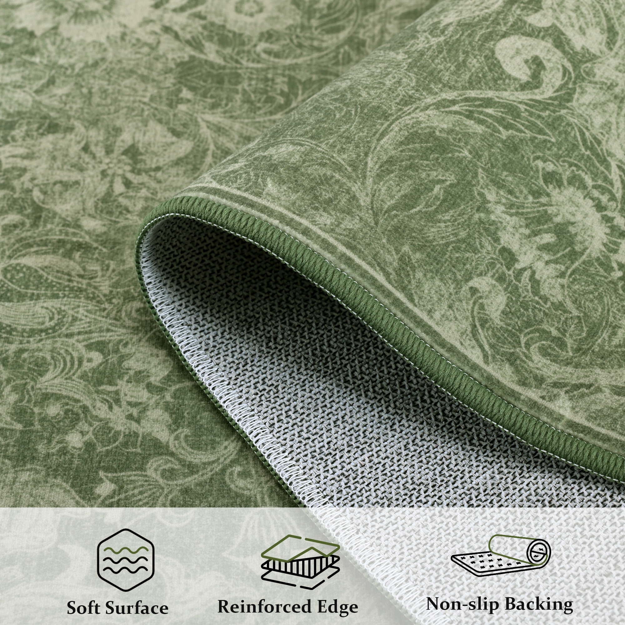 KERDOM RGHH-8X10-SAGEGREEN rugs - View #4