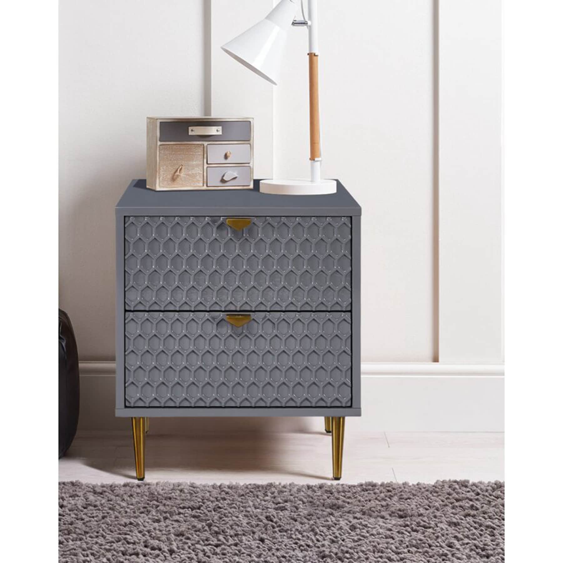 CASAINC WF-BEC-1472A-GY Gray Nightstand