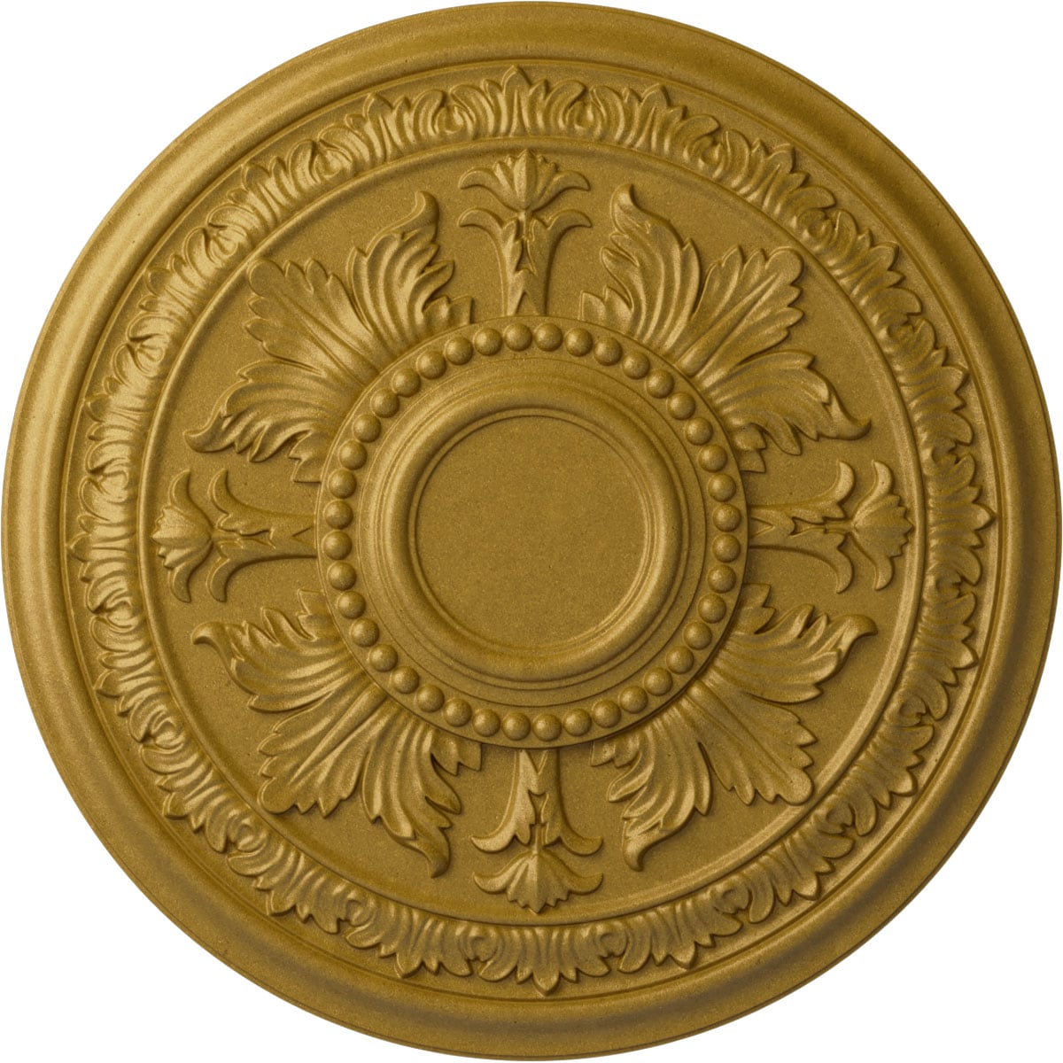 Ekena Millwork CM30TEPGS Tellson 30.625-in W x 30.625-in L Painted Pharaohs Gold Polyurethane Whole Ceiling Medallion