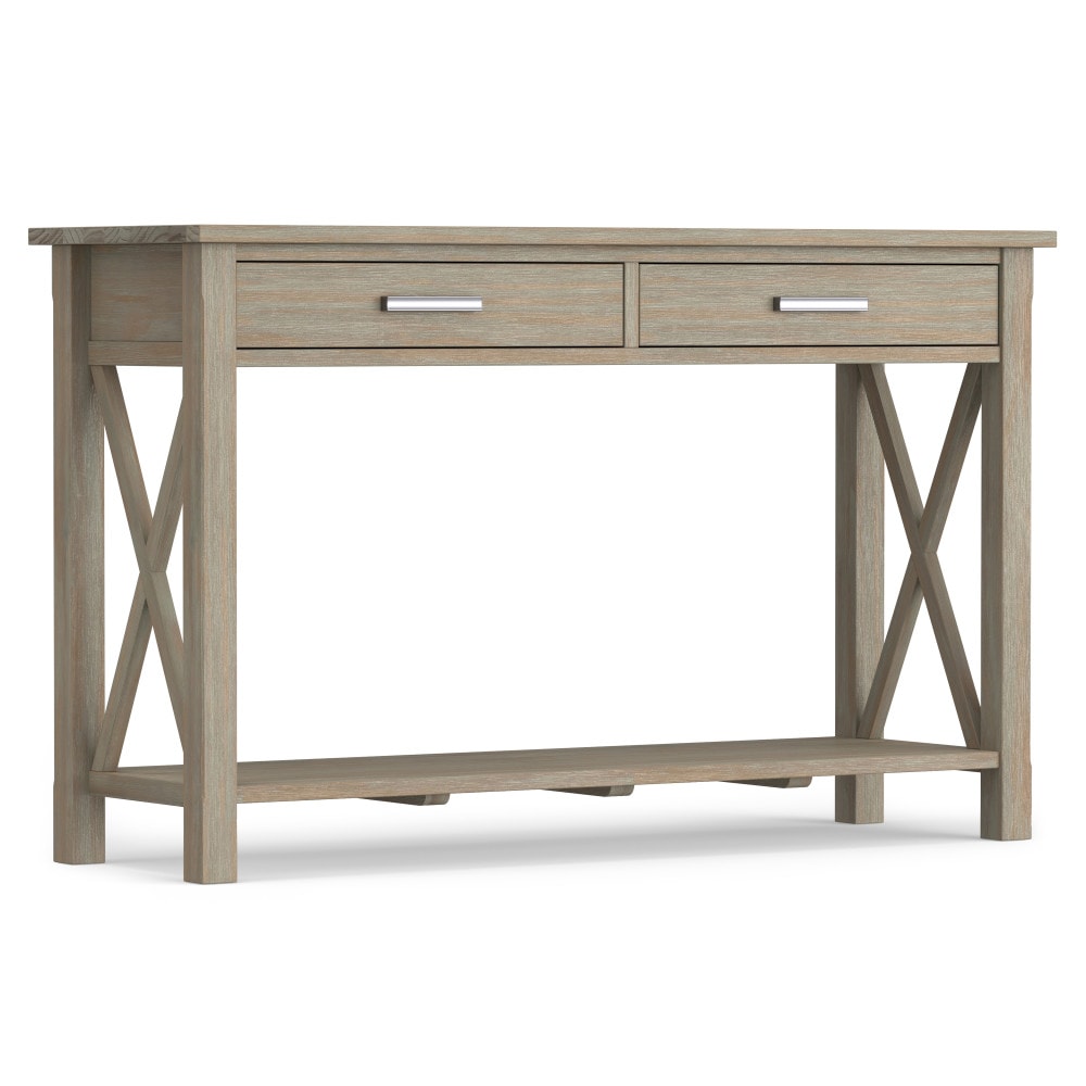 Simpli Home 3AXCRGL003-GR Kitchener Modern Distressed Console table