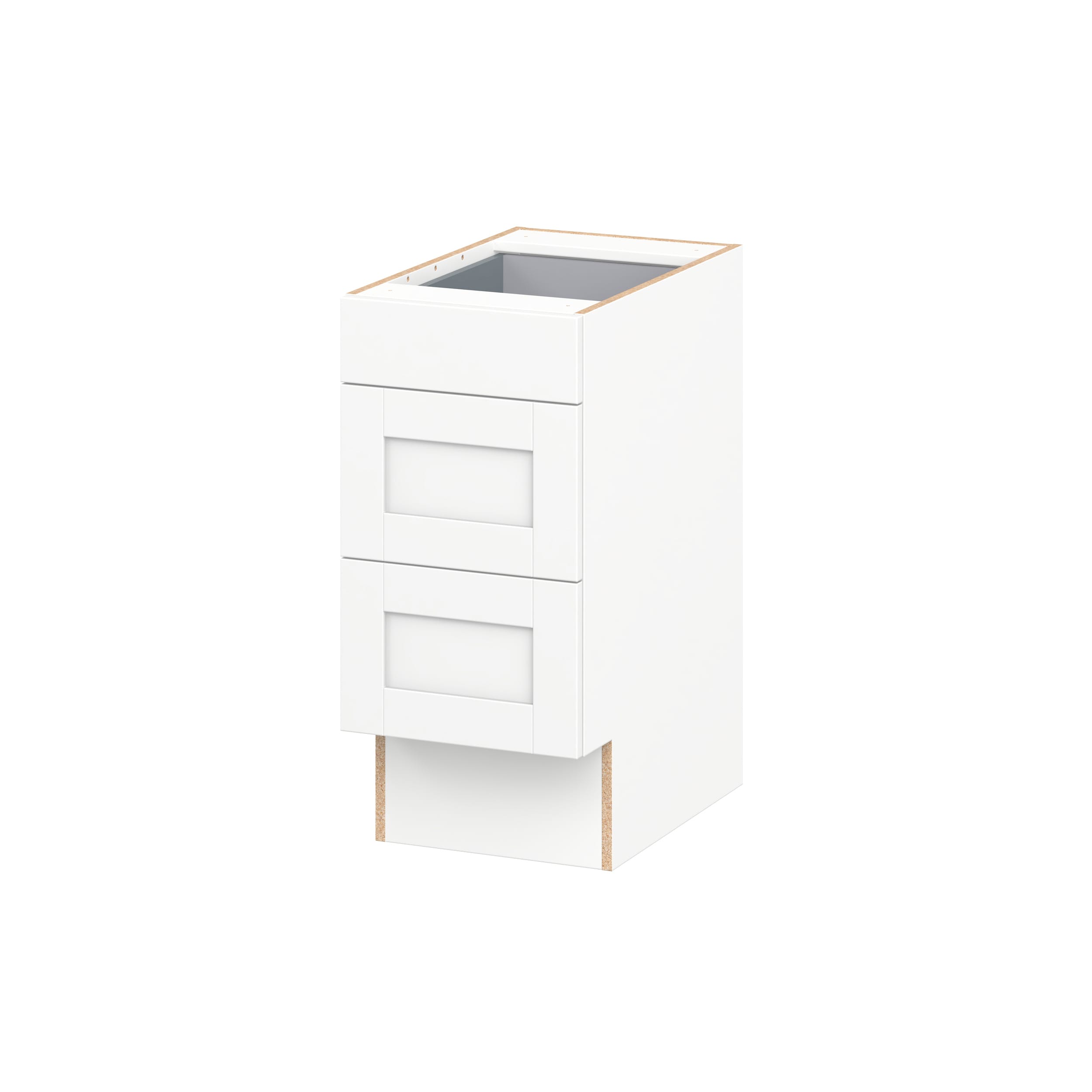 Hugo&Borg DSB3D15ADA-RM Rosemont 15-in W x 32.5-in H x 24.5-in D Bright White 3 -Drawers Drawer Base Fully assembled Cabinet Recessed Panel Shaker