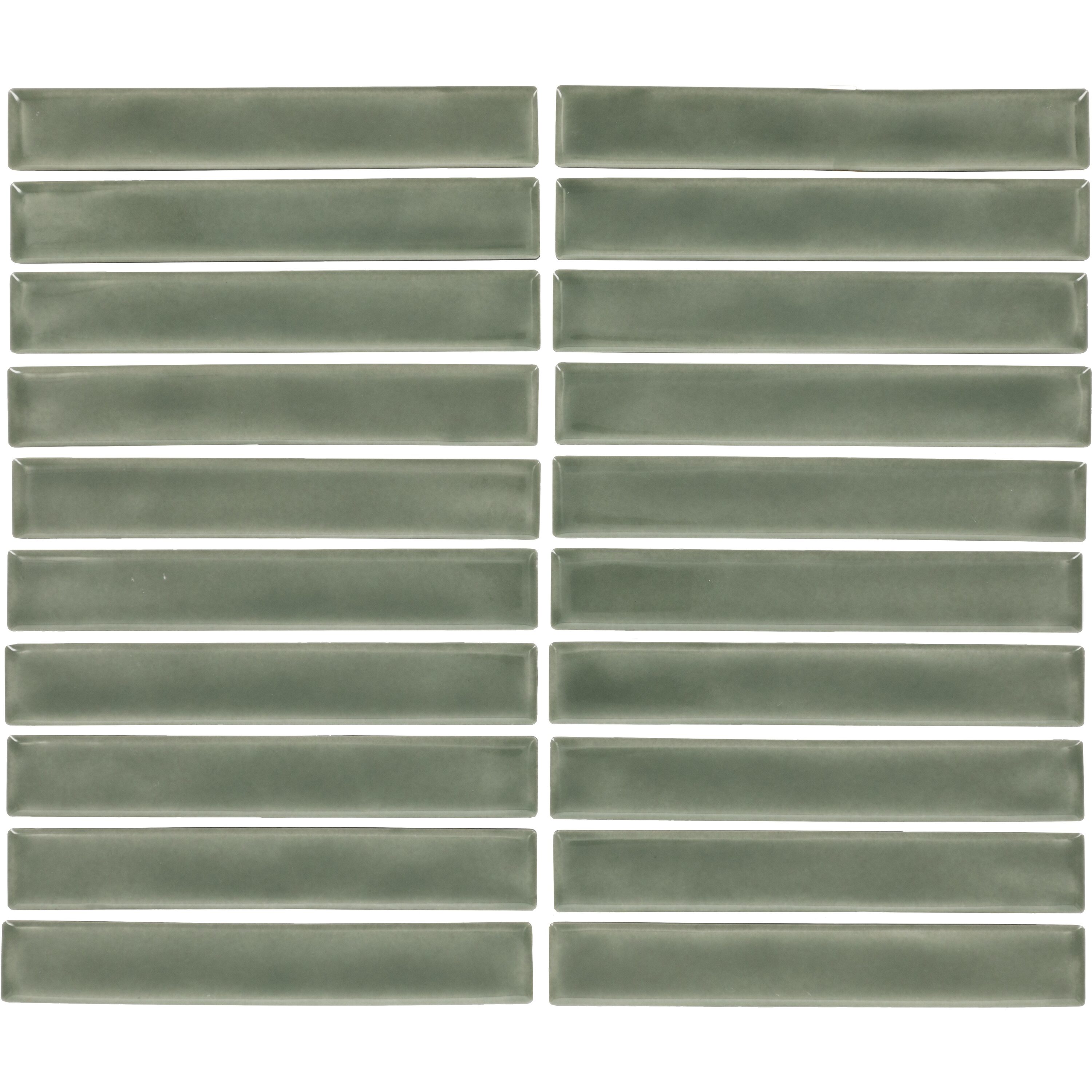 Daltile Artcrafted Aloe 10-in x 12-in Glossy Ceramic Handcrafted look Mosaic Wall Tile ( 8.3-sq ft / Carton )