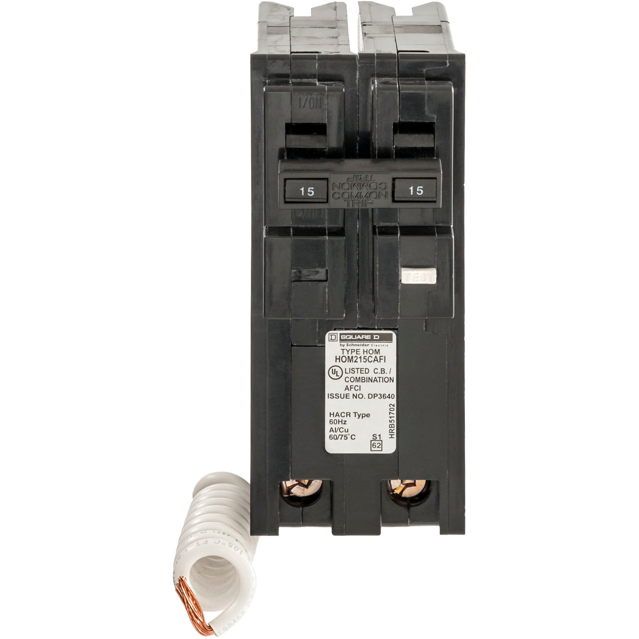 Square D Homeline 15-amp 2 -Pole Combination arc fault Circuit Breaker