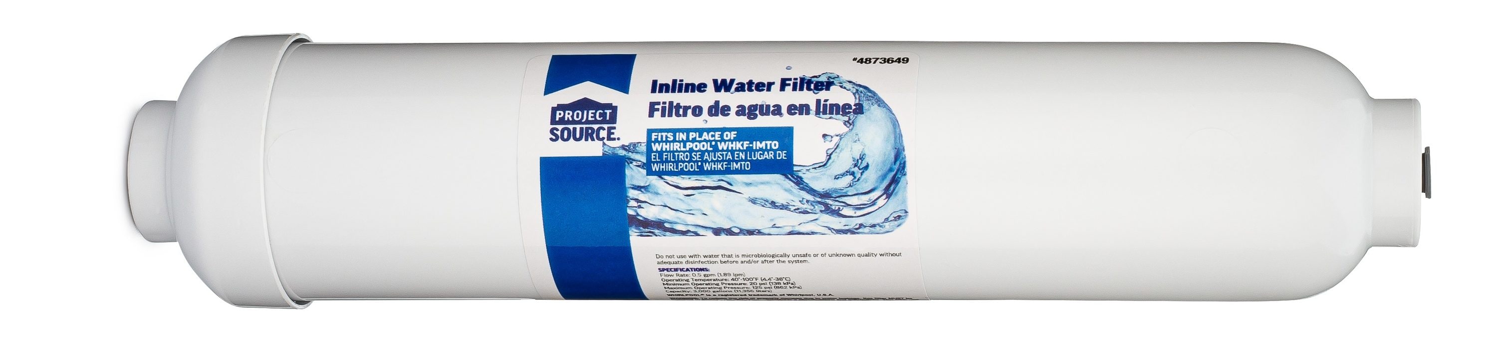 Project Source In-line Refrigerator Water Filter IN1025-2 Fits Whirlpool  WHKF-IMTO in the Refrigerator Water Filters department at
