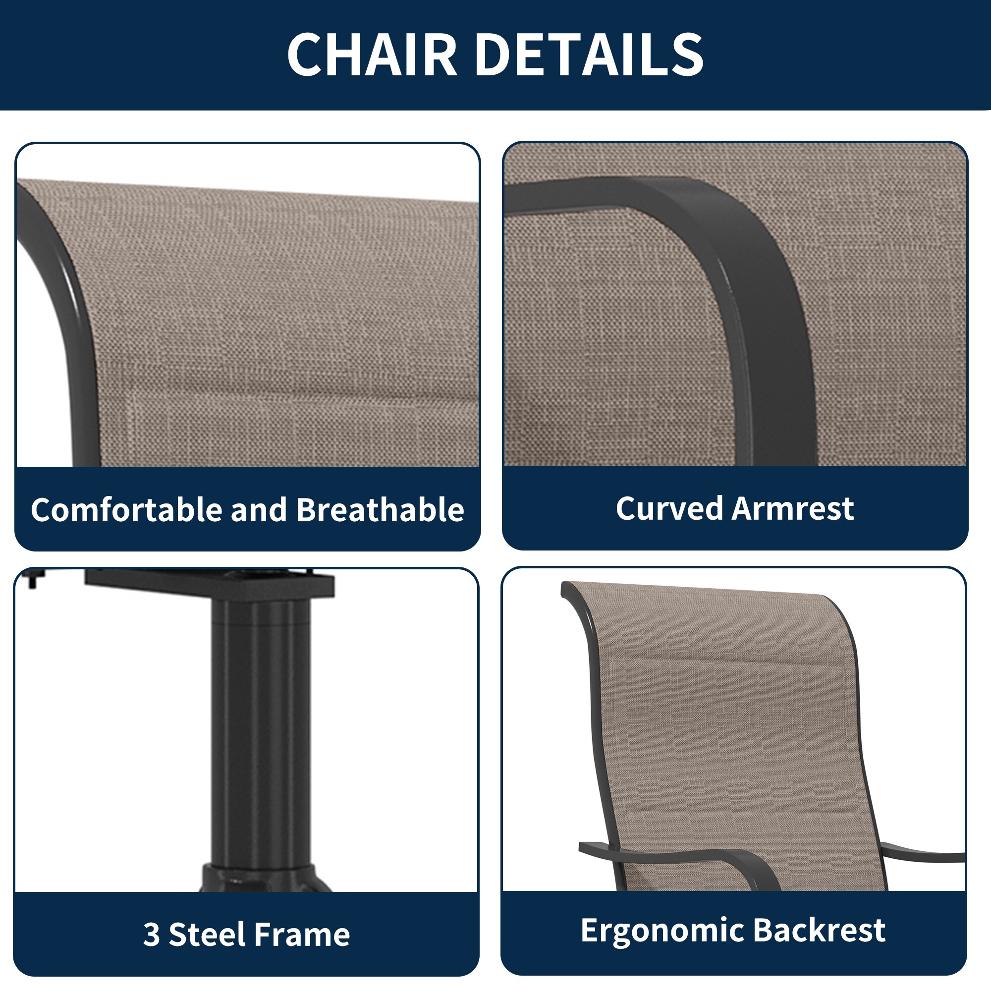 Clihome FCS5020-CL Patio-Chairs - View #9