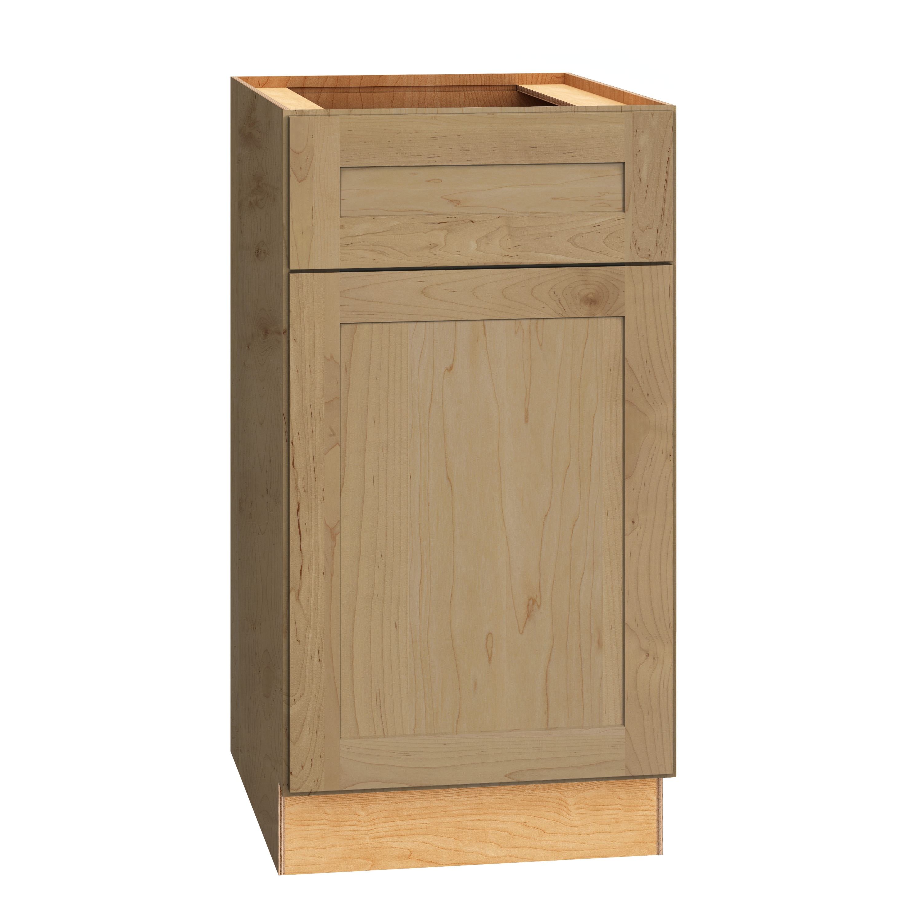 Diamond Express 62K-B18R Jamestown 18-in W x 34.5-in H x 24-in D Coastline Brown Base Fully assembled Plywood Cabinet (Recessed Panel Shaker)