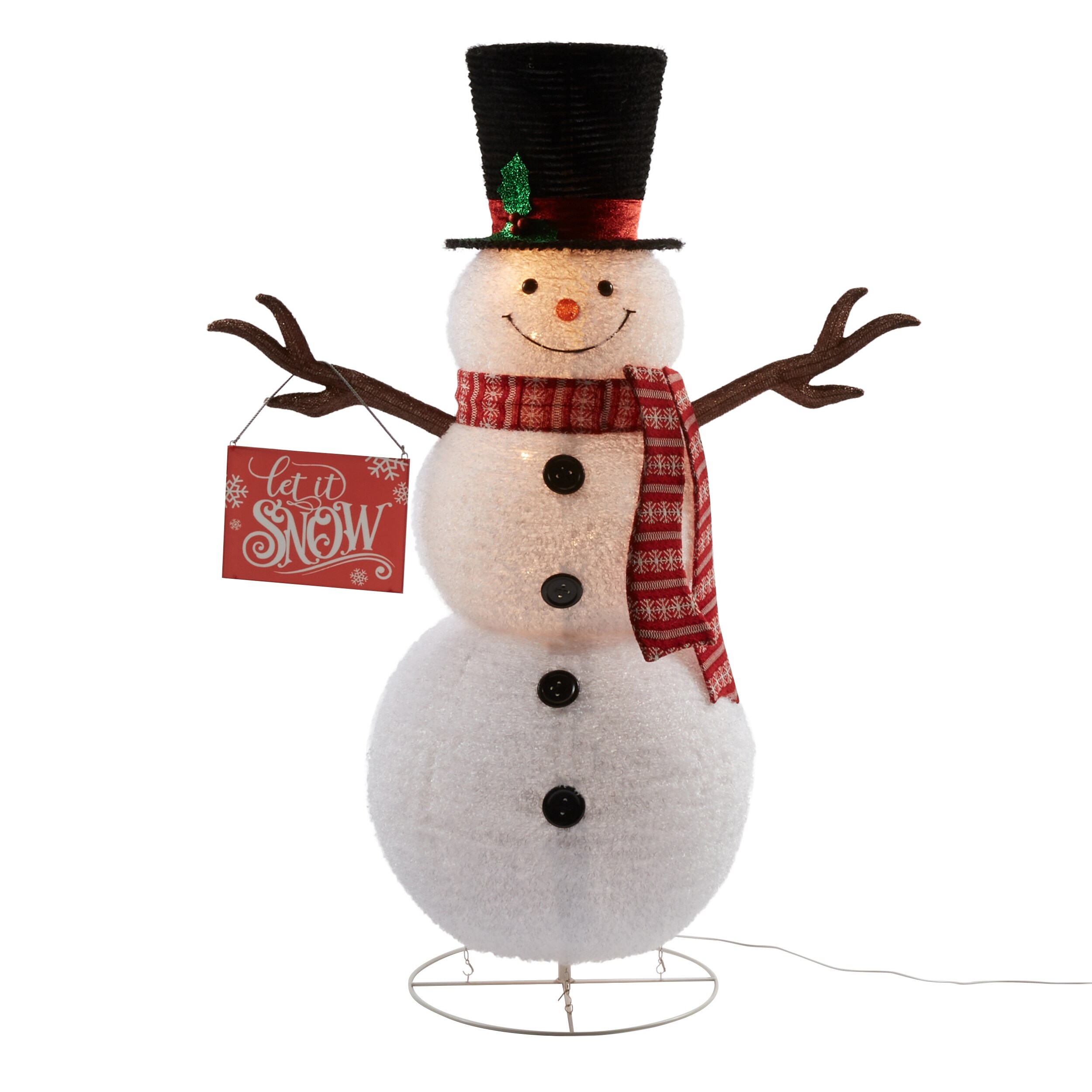 Holiday Living 66-in Snowman Free Standing Decoration with Clear  Incandescent Lights at Lowes.com