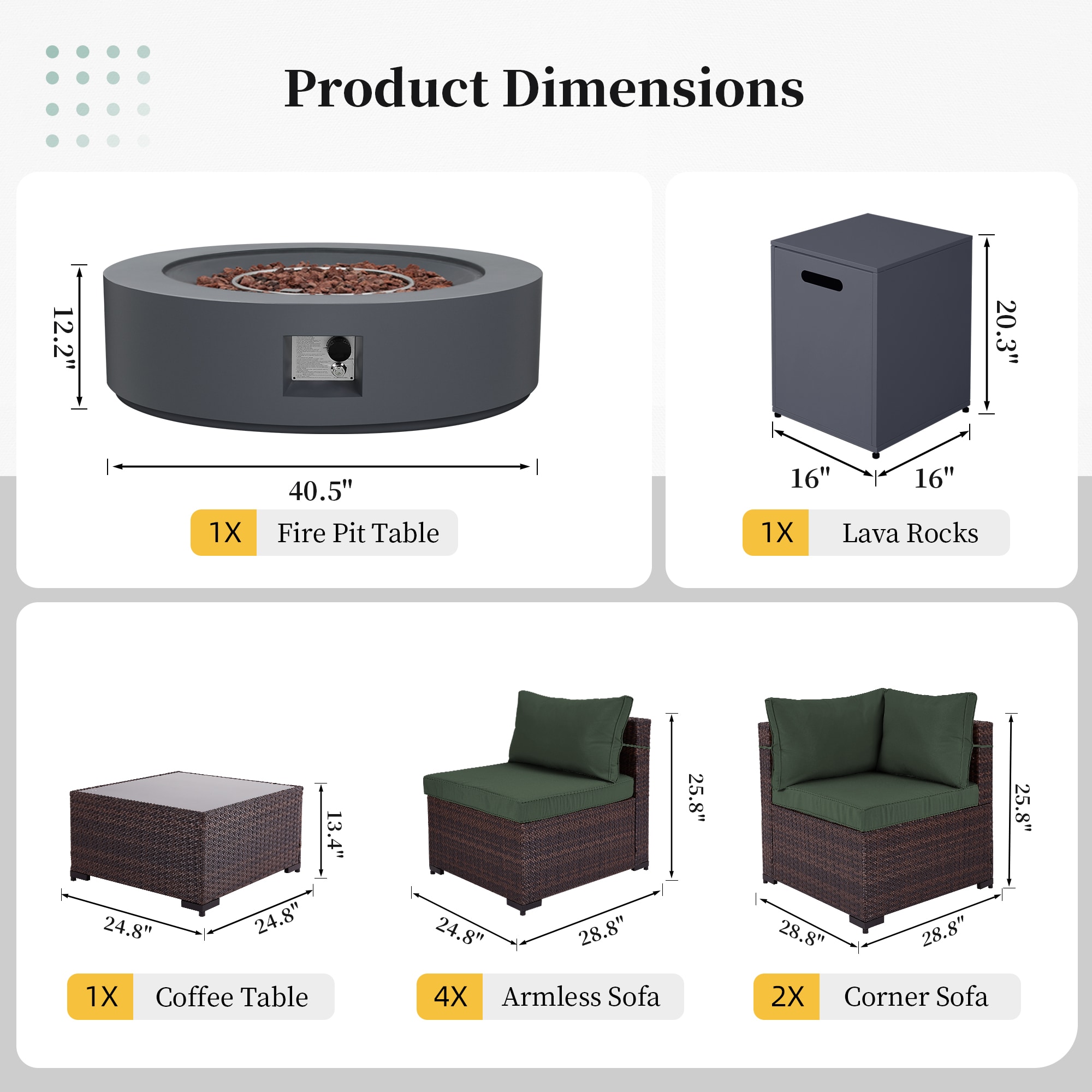 UPHA PL-2CZ-42TPDK-Z2 Patio-Conversation-Sets - View #10