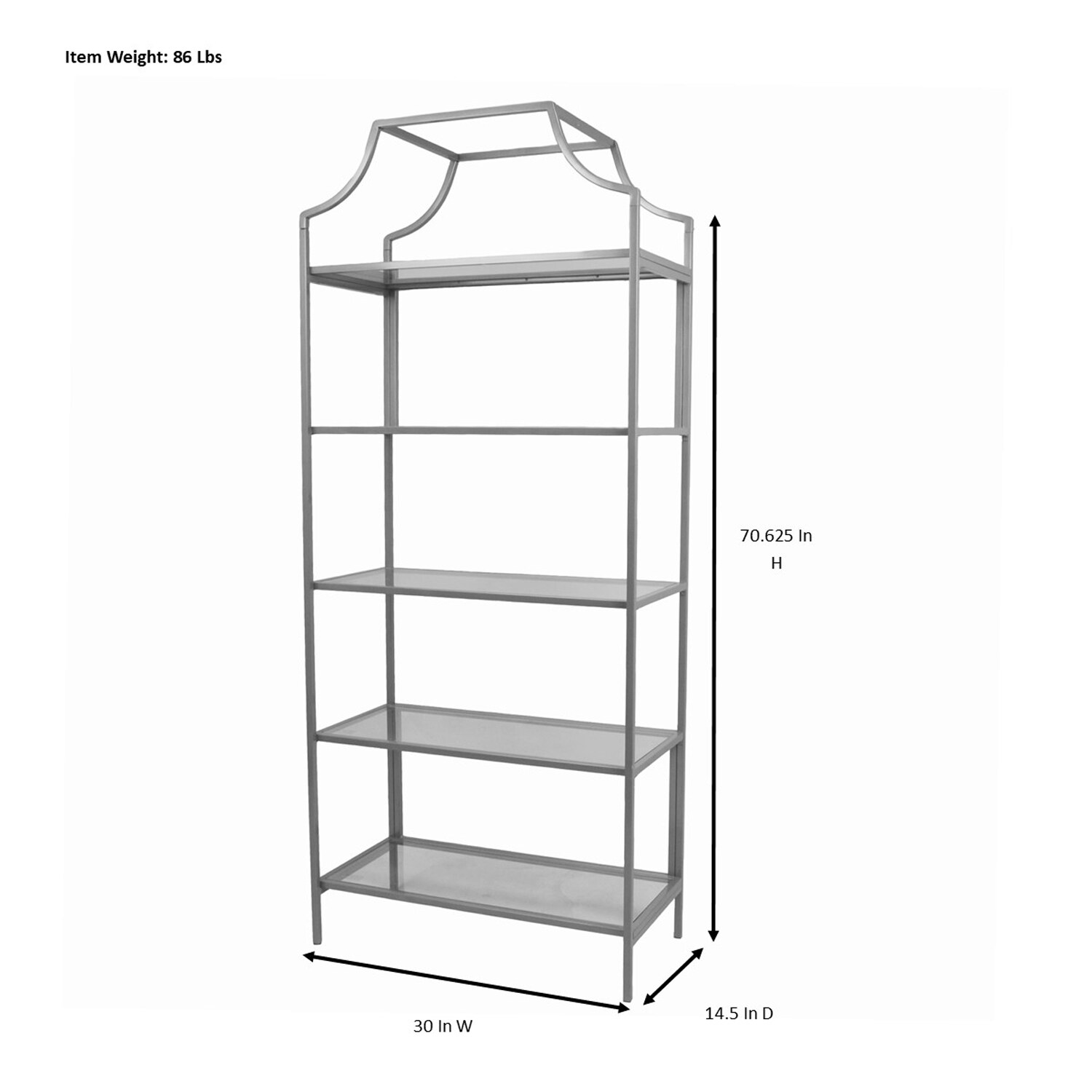 Carolina Cottage CL7030G-GLD bookcases - View #5