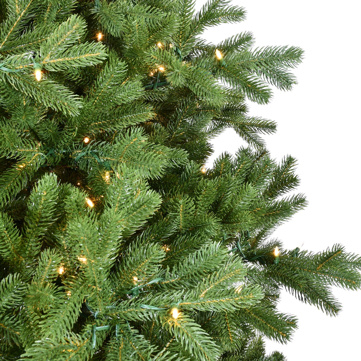 Asheville Pine 8-ft Artificial Christmas Tree with Warm White LED Lights