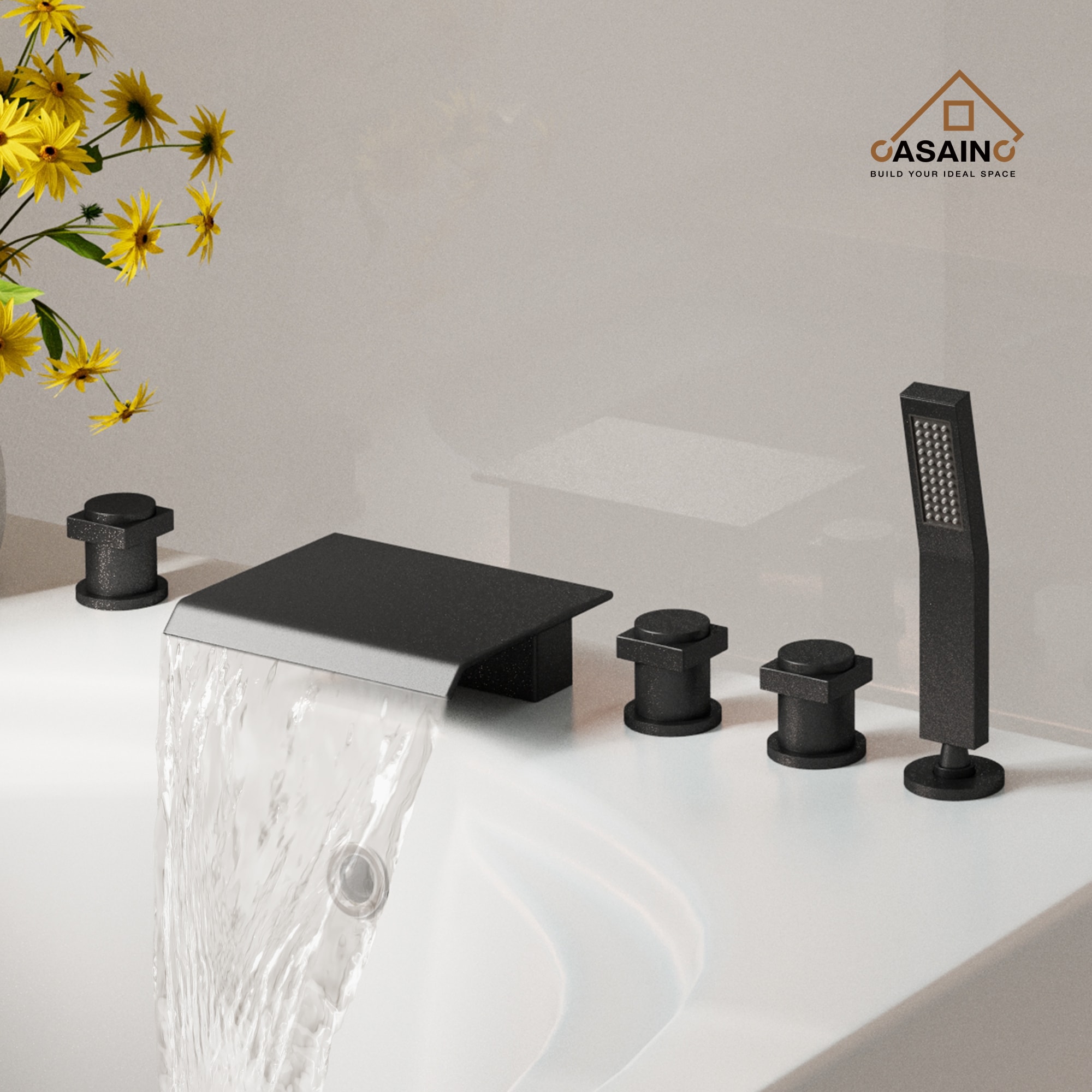 CASAINC KCLT0055-MB Roman-Tub-Faucets - View #3