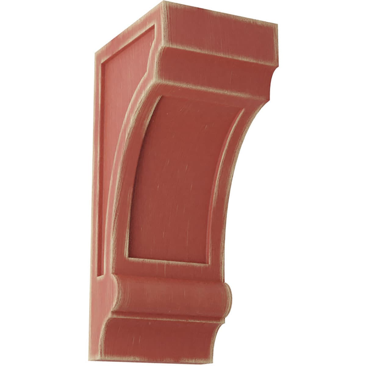Ekena Millwork CORWD06X07X14DIRD 5.5-in x 7-in x 14-in Vintage Decor Finished Rubberwood Red Wood Paintable/Stainable Corbel