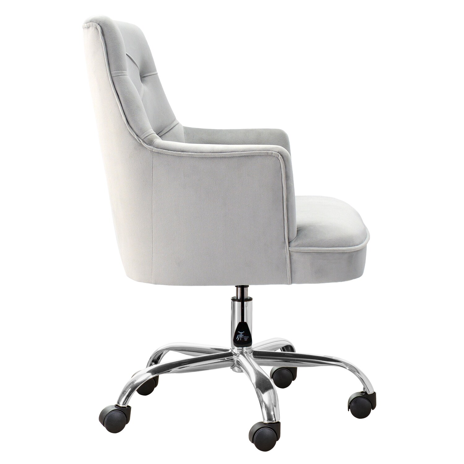 XIZZI Dark Brown Office Chair Traditional Ergonomic Adjustable Height Swivel Upholstered Task Chair | QZ301