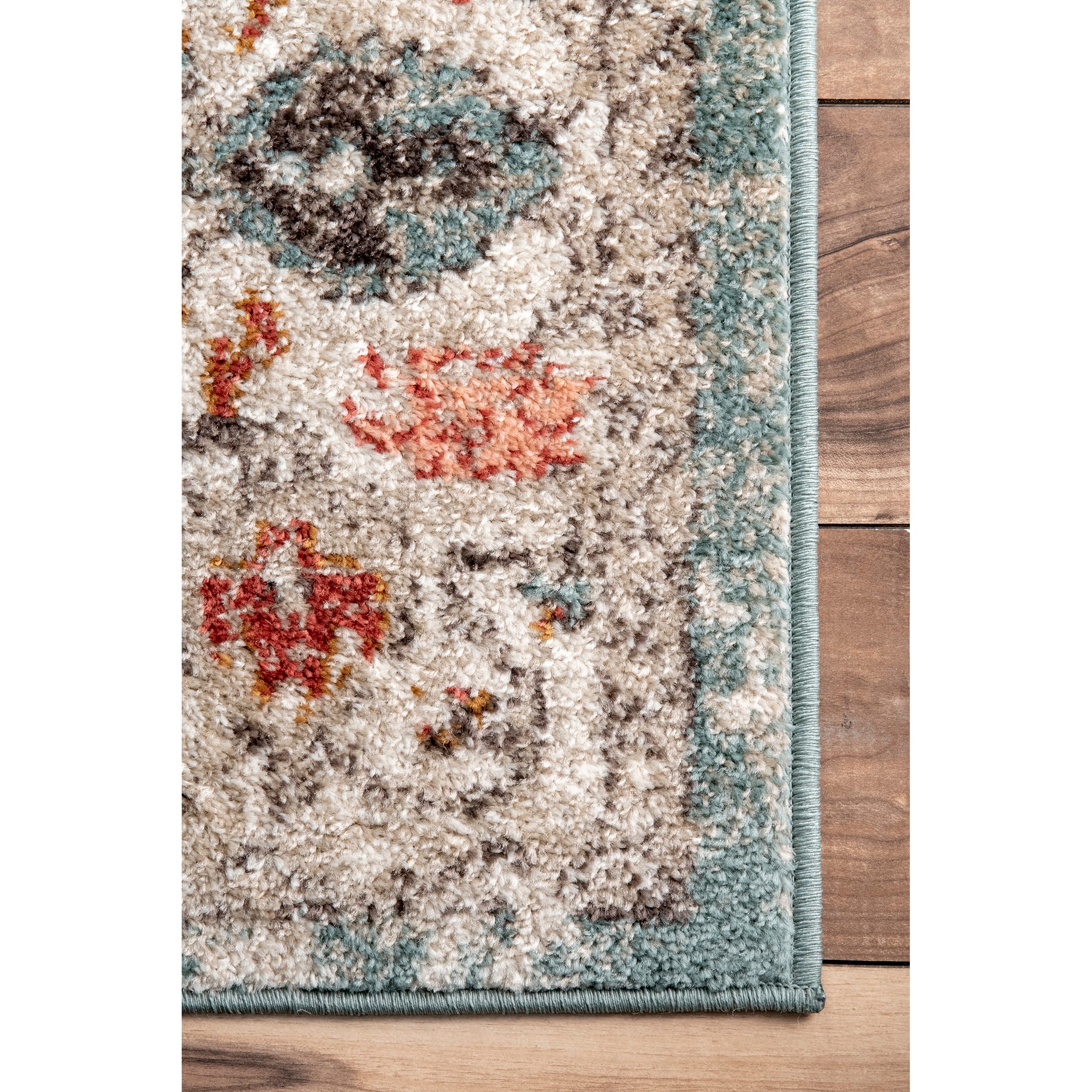 Lenore Vintage Beige Floral Transitional 2'6" x 6' Runner Rug