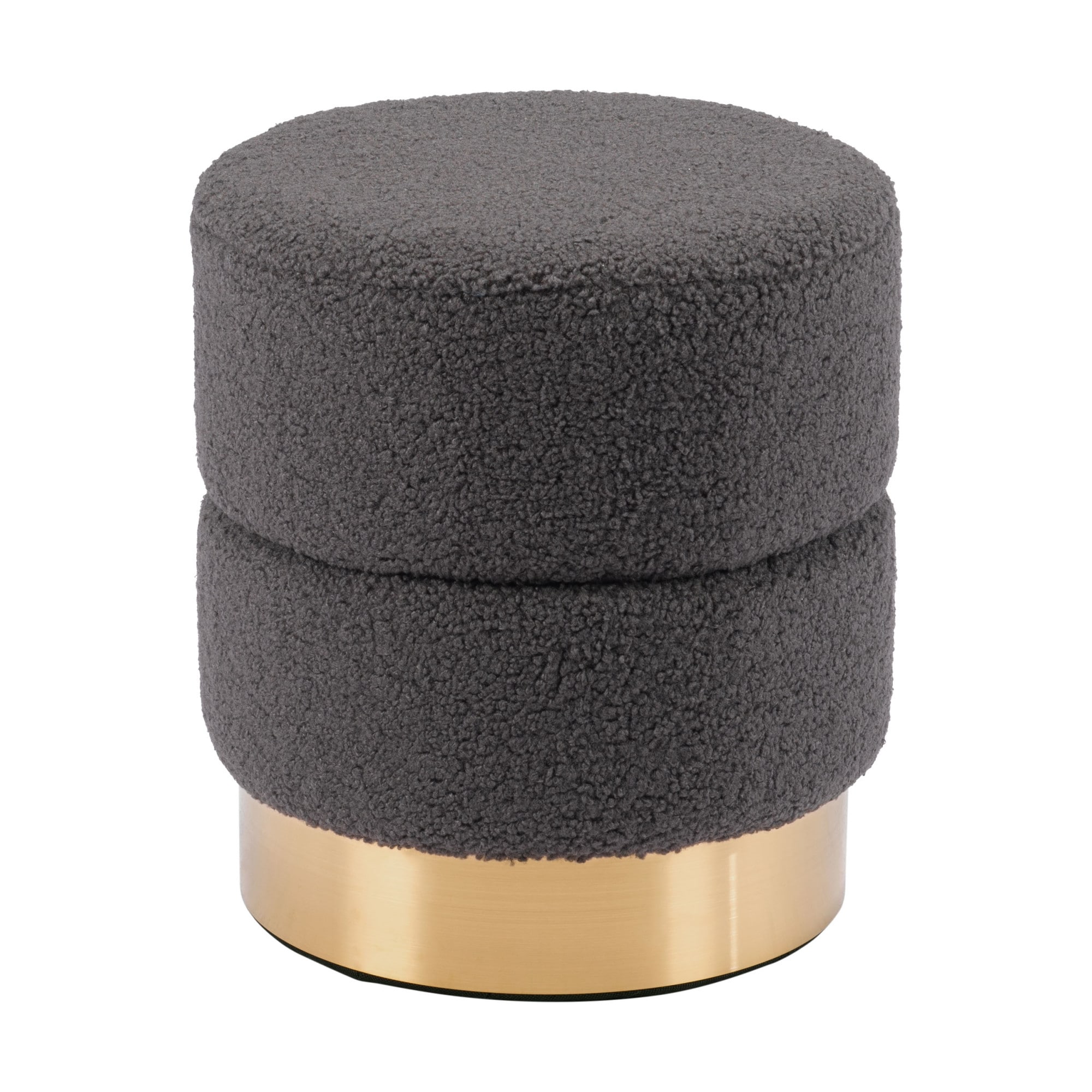 ZUO 109622 Modern Dark Gray Round Ottoman
