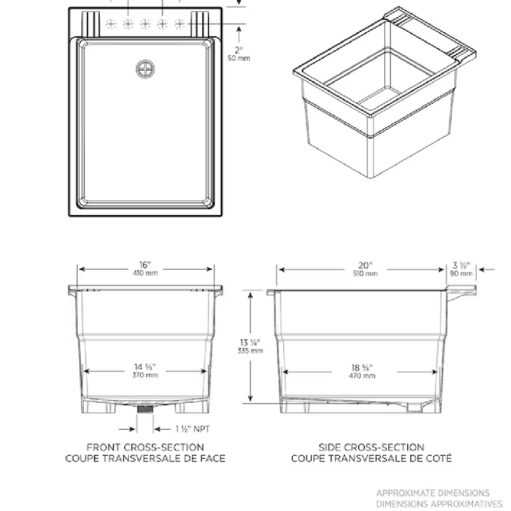 RuggedTub N52GK1-2 Laundry-Tubs-Utility-Sinks - View #7
