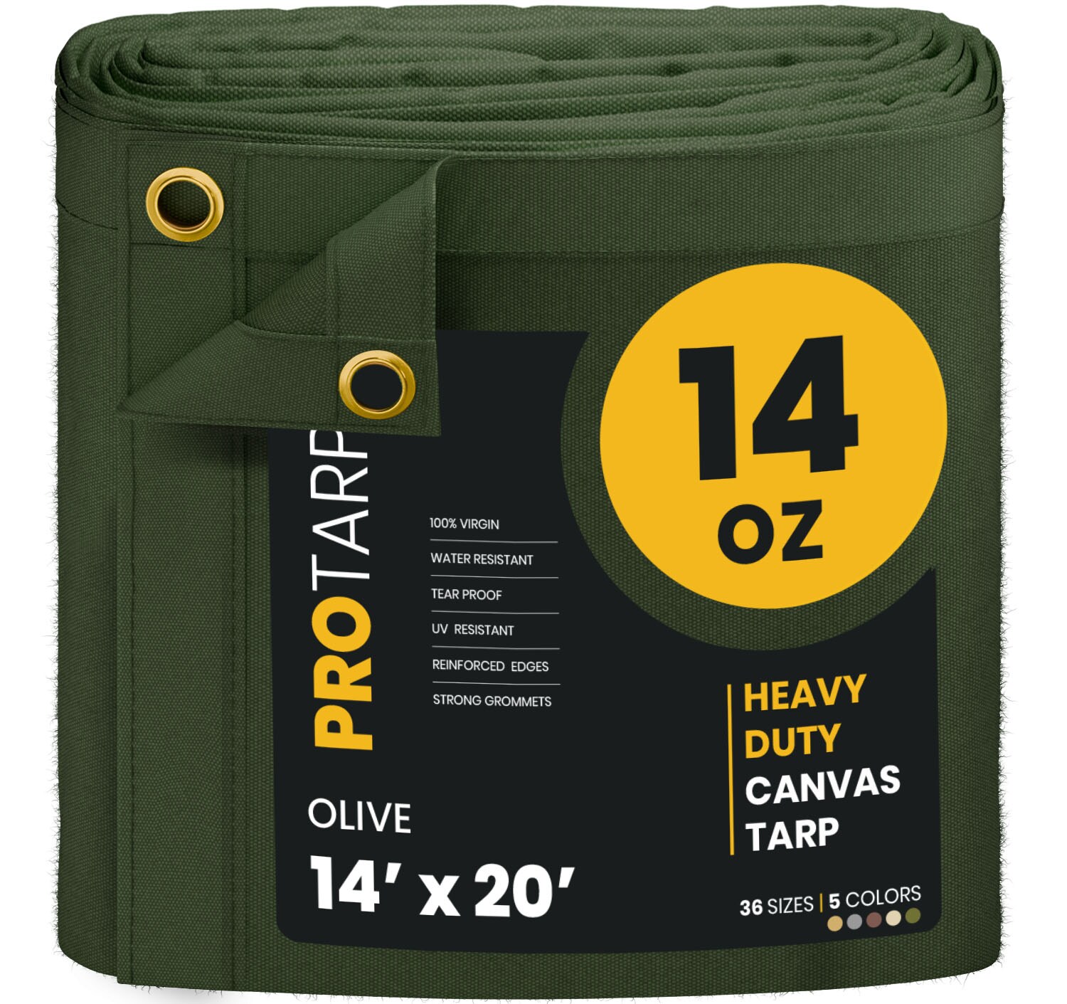 PROTARP PT-303-14X20 14-ft x 20-ft Green Waterproof Standard Polyester 25-mil Tarp