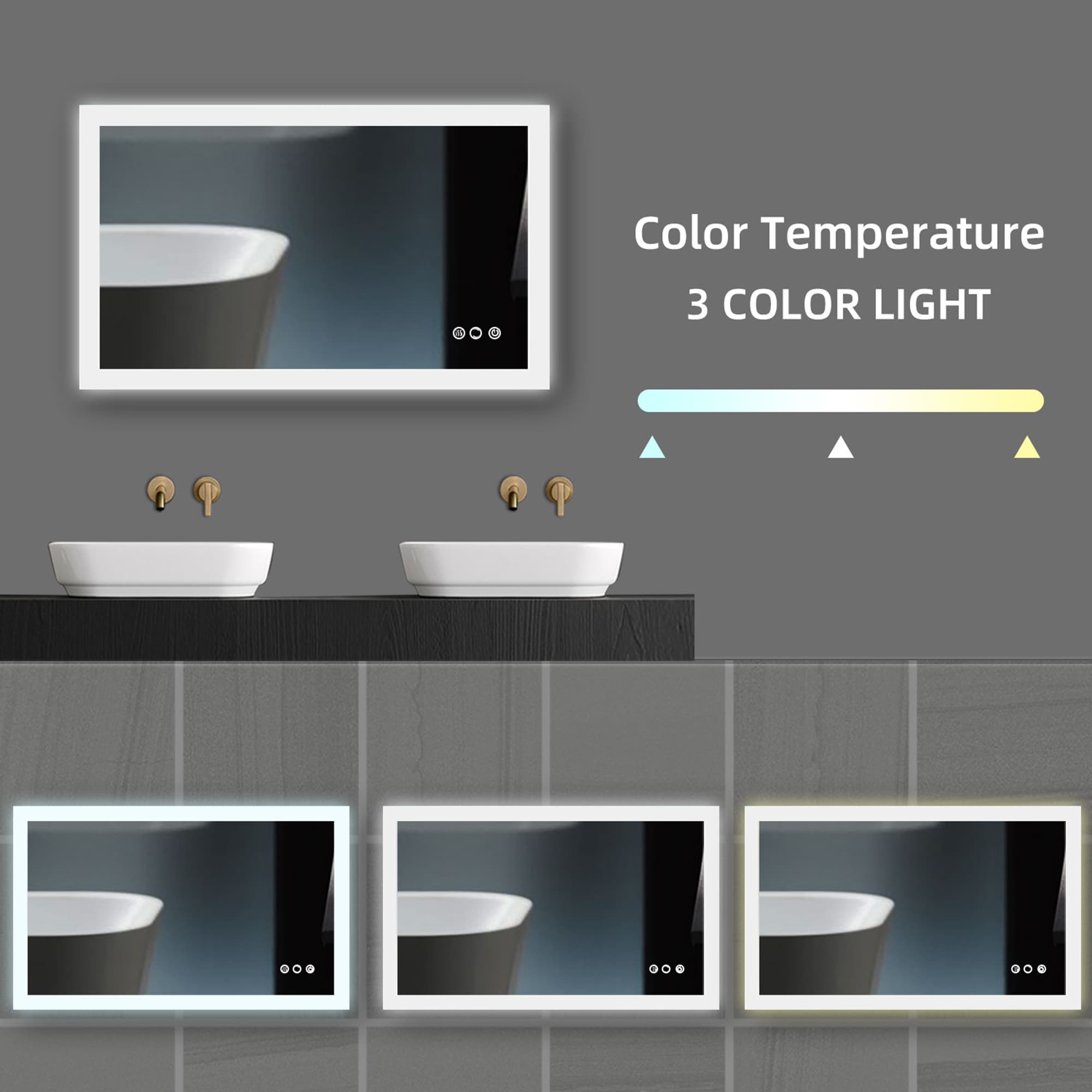 CASAINC CV-W54326745 Framed-Bath-Mirrors - View #3