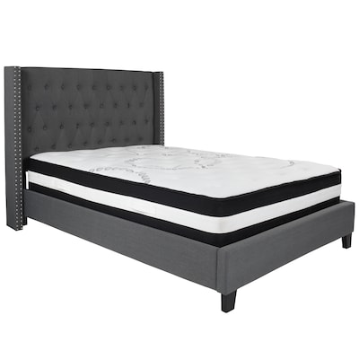 Flash Furniture Riverdale Dark Gray, How To Connect Two Twin Bed Frames