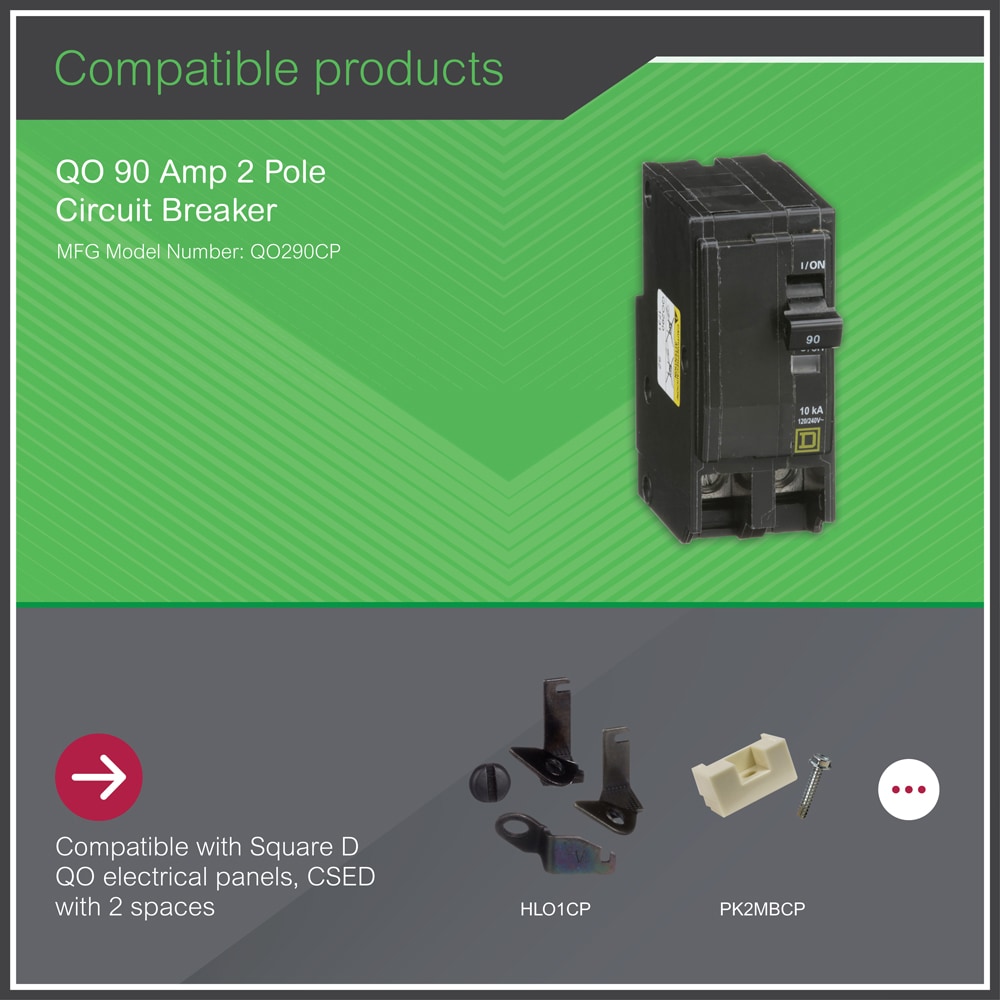 Square D QO 40-amp 3-Pole Standard Trip Circuit Breaker in the