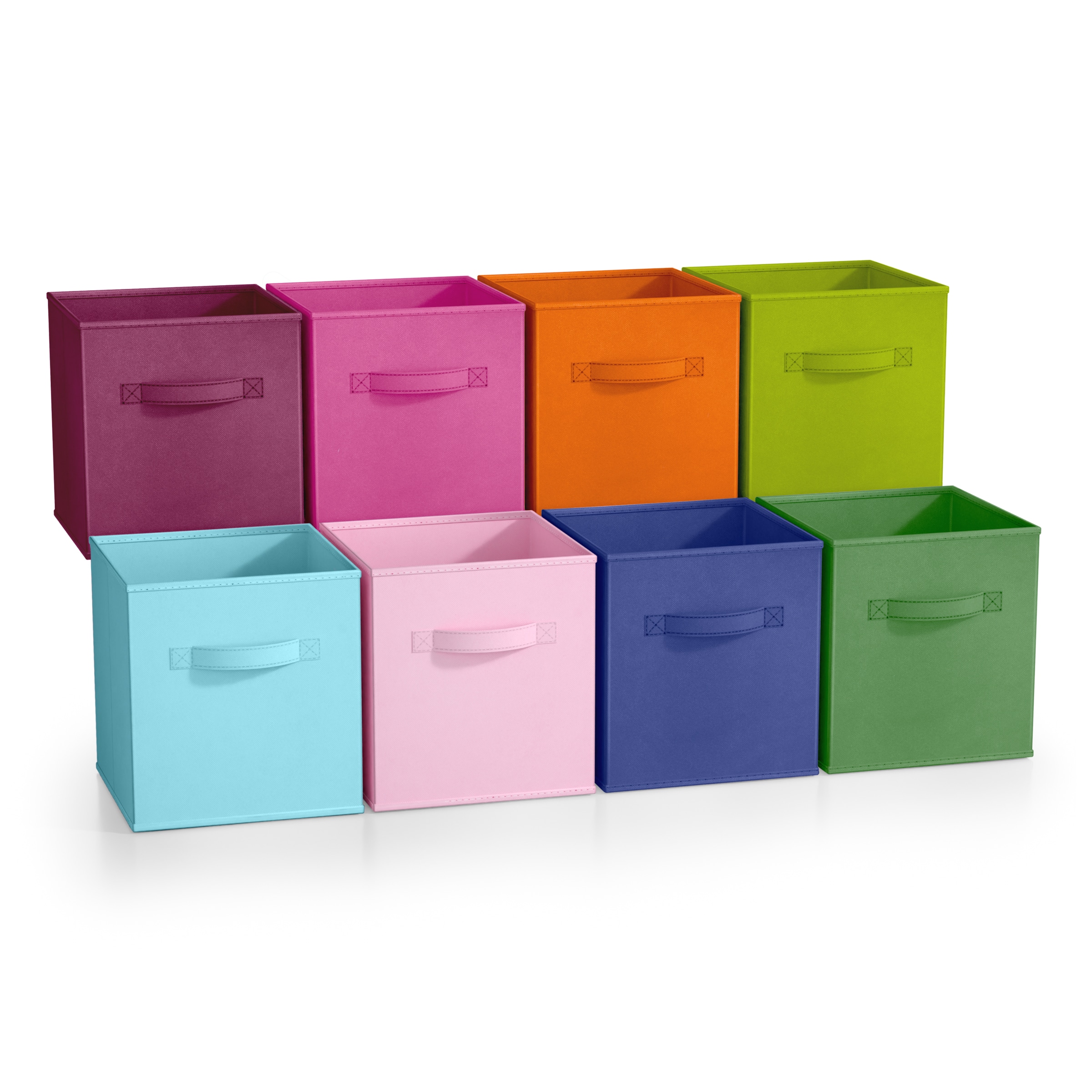 SORBUS  8 Pack 11 Inch Foldable Storage Cubes with Handlefor Organizing Home Shelves Nursery Playroom Closet and More