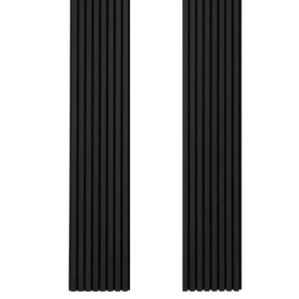 HIGHLANDERHOME ACP022BLACK12X94 12-in x 7.8-ft Smooth Black MDF Tongue and Groove Wall Plank ( 2 -Pack , Covers 16-sq ft )