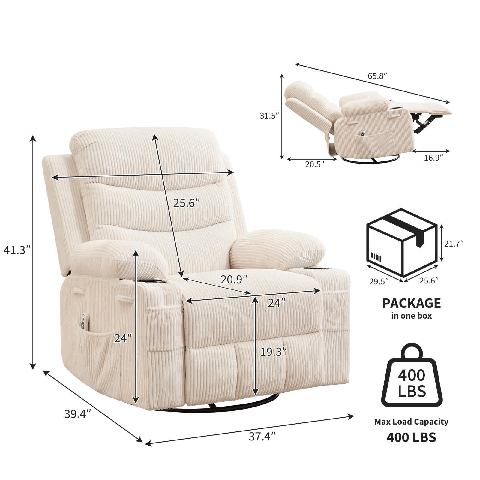 Qeetex SUN-PHK-34BY7J86 recliners - View #2