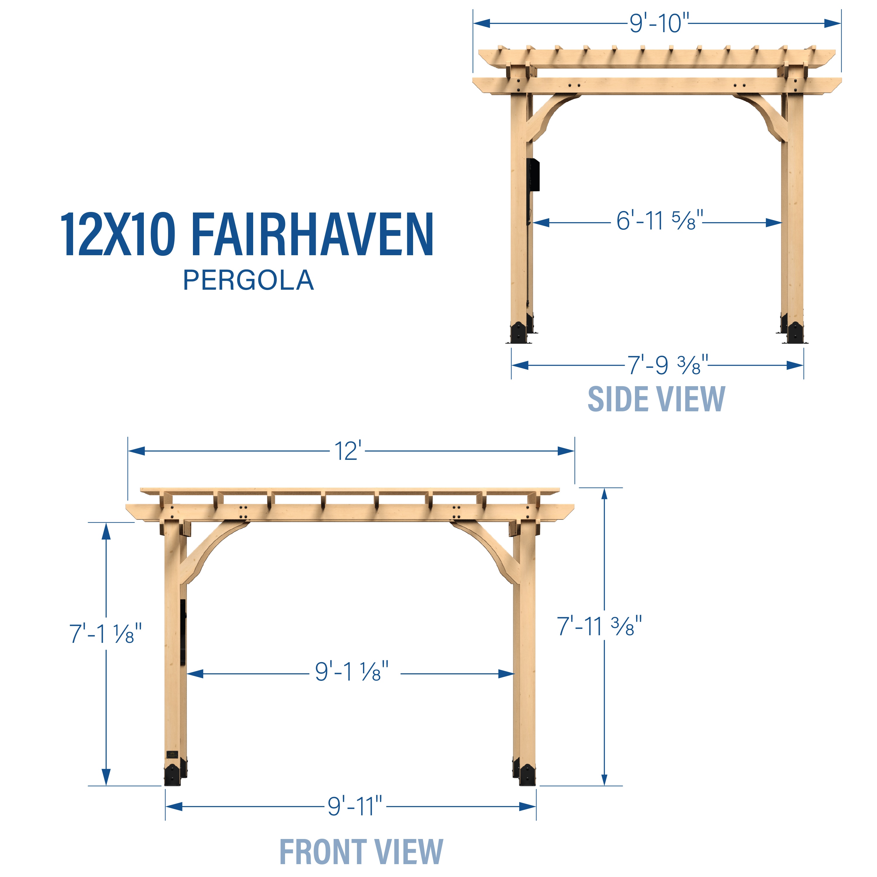 Backyard Discovery Fairhaven 10-ft W x 12-ft L x 7-ft 10-3/4-in H ...