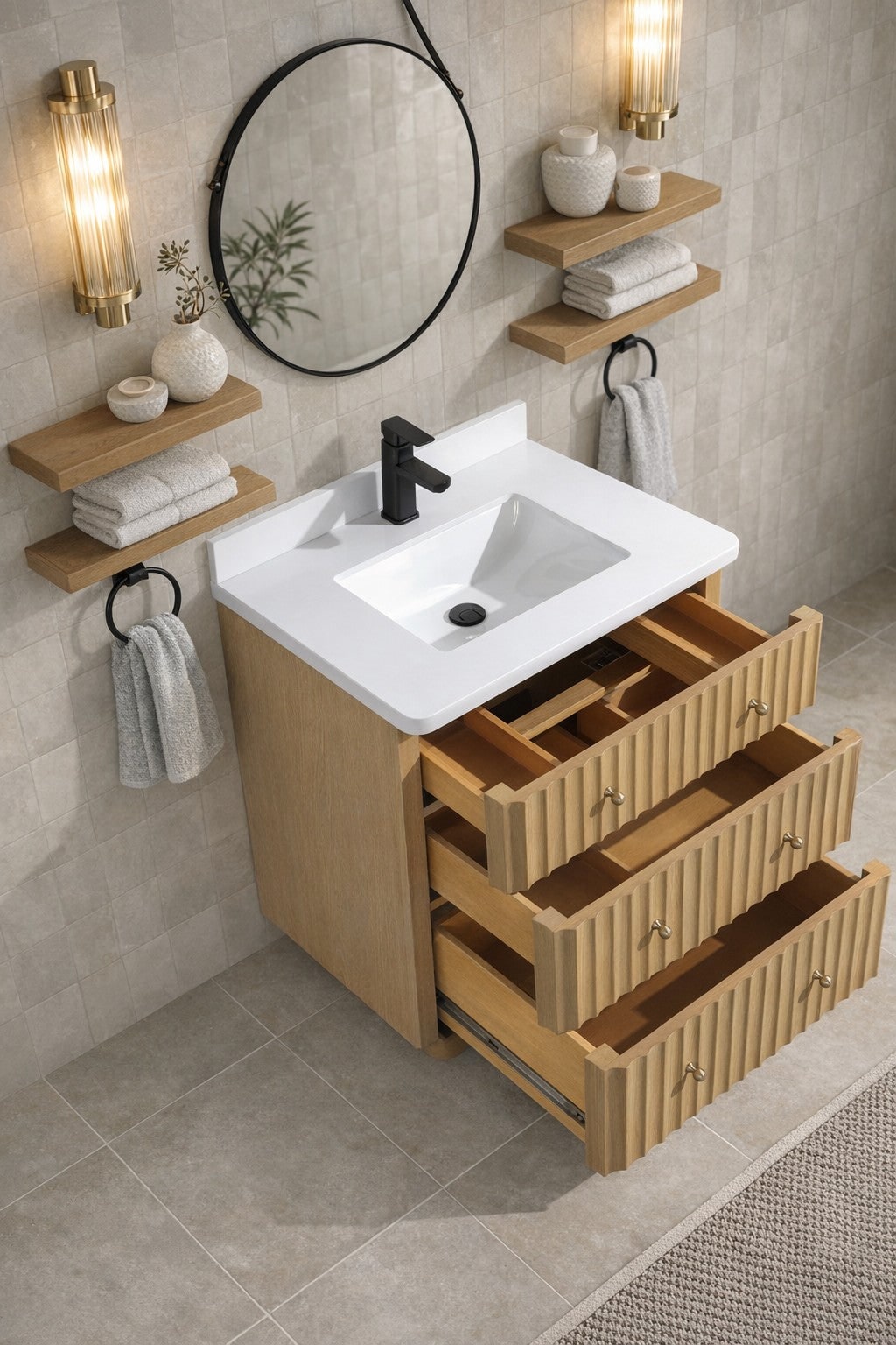 Ari Kitchen & Bath AKB-LAJOLLA-30-WSHOA Bath-Vanity-Combo - View #3