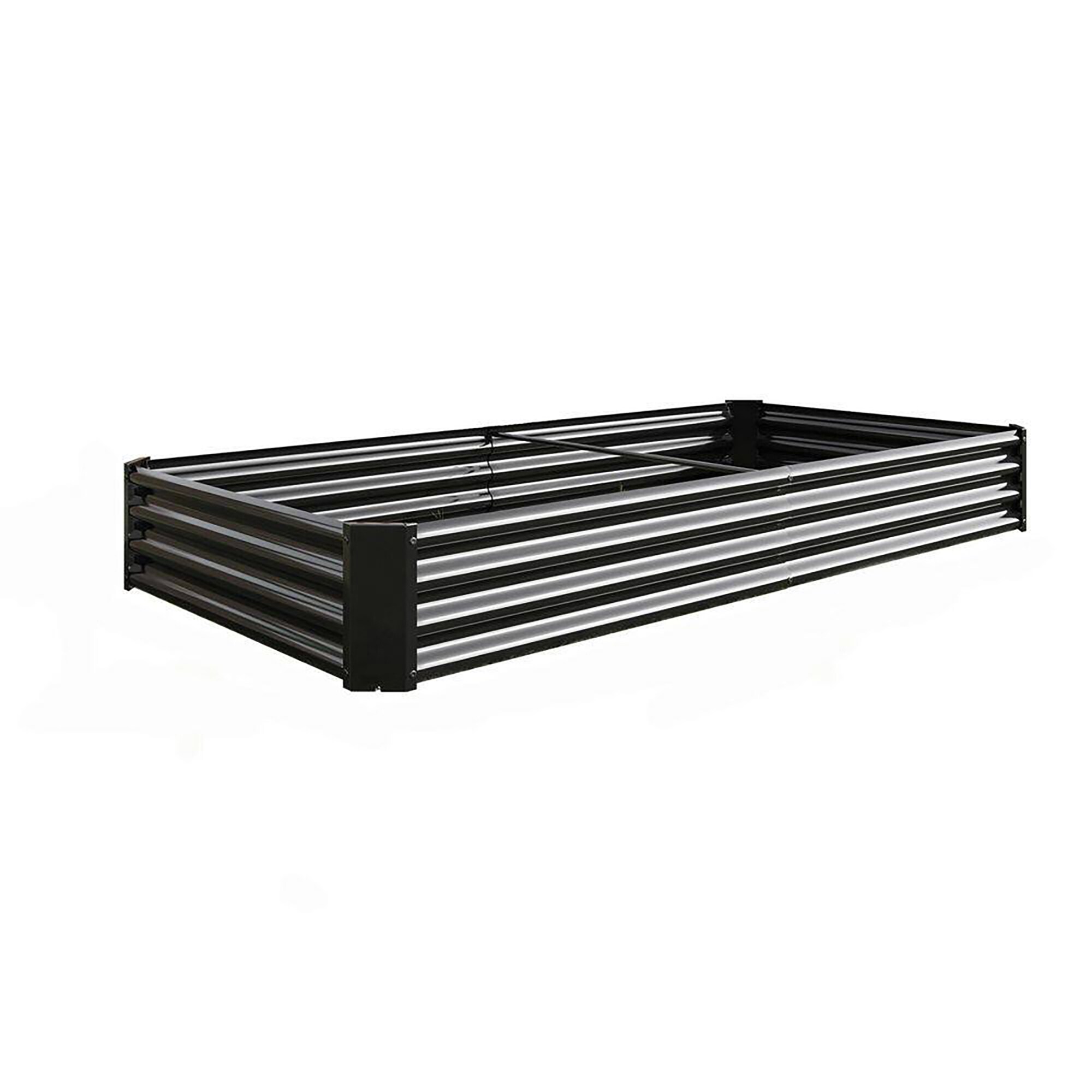 Gaierptone CRXHCJ0HFRZ 44.69-in W x 91.34-in L x 11.81-in H Black Metal Raised Garden Bed