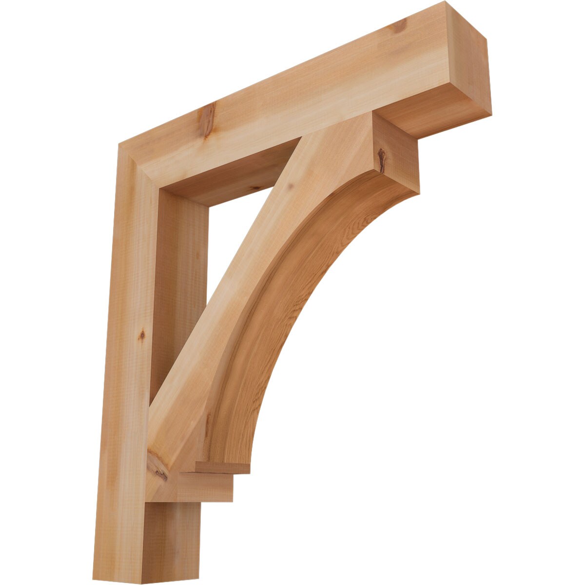 Ekena Millwork BKT06X34X38IMP05SWR Imperial Block Smooth 5-1/2-in x 34-in x 38-in Western red cedar Brown Wood Standard bracket