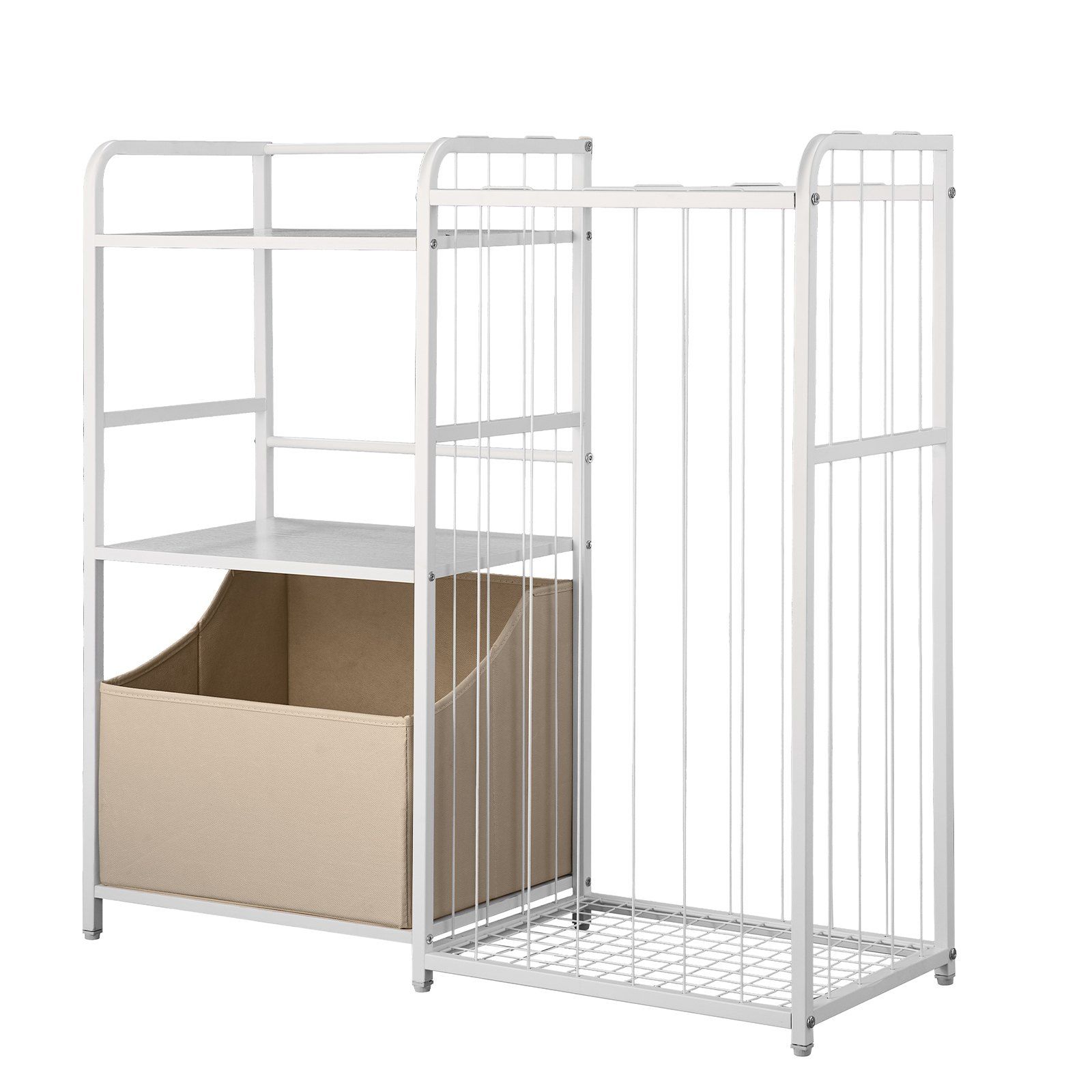 Slickblue - Kids Bookcase with 2 Tier Book Shelf and 2 Open Compartments for Kids Room Living Roo...