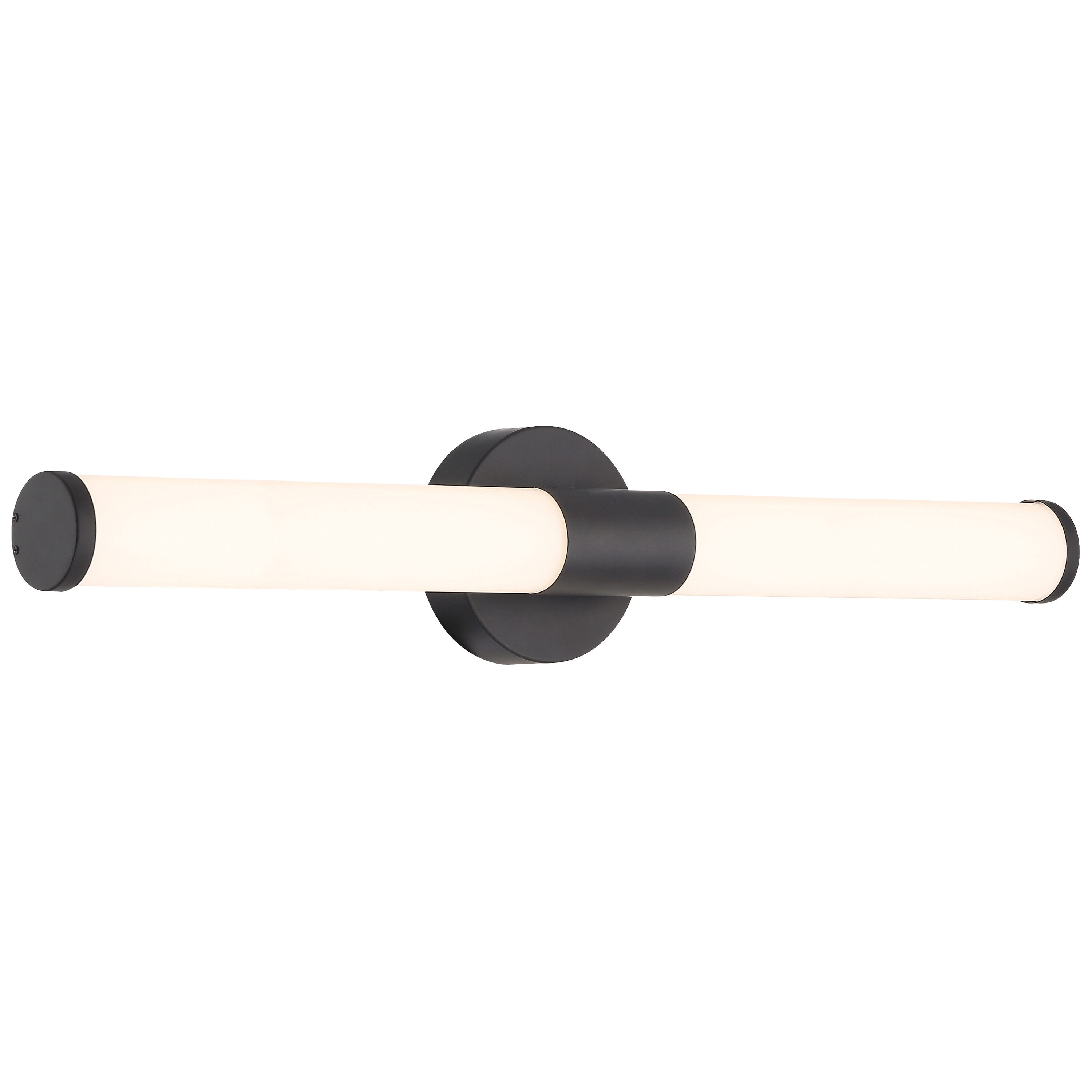 Access Lighting 62536LEDDCS-MBL/ACR Retreat 24-in 1 -Light Matte Black Integrated LED Transitional Vanity light