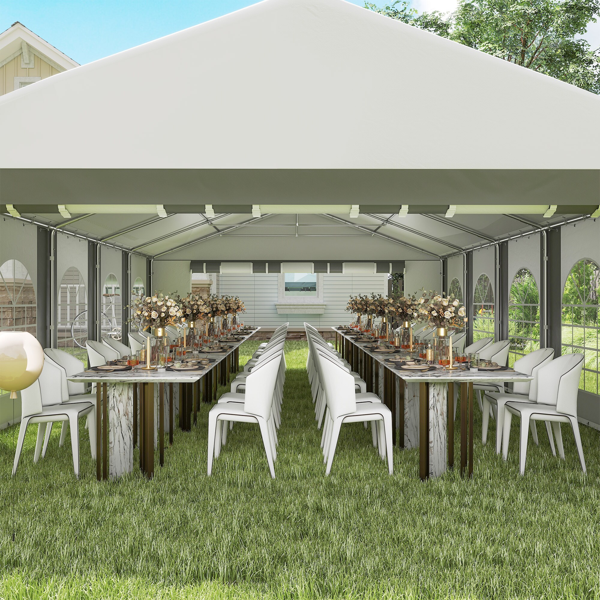 Outsunny 84C-513V01GY Wood-Resin-Gazebos - View #7