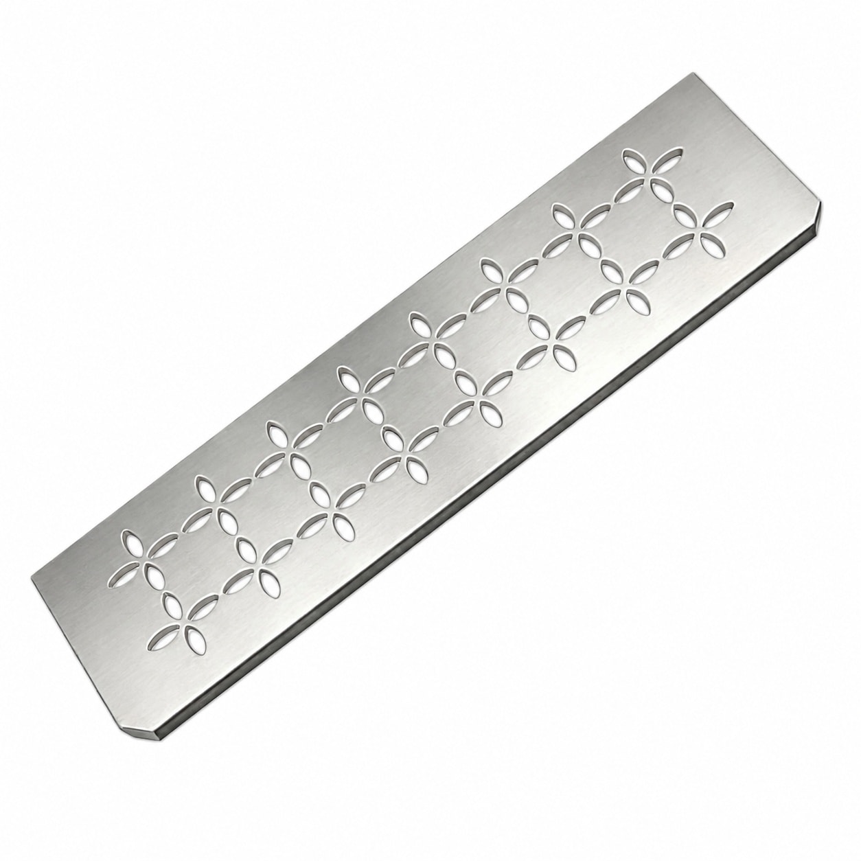 Aoibox  12 in Rectangular Shower Niche Insert Shelf 304 Stainless Steel with Brushed Finish and Floral Drainage